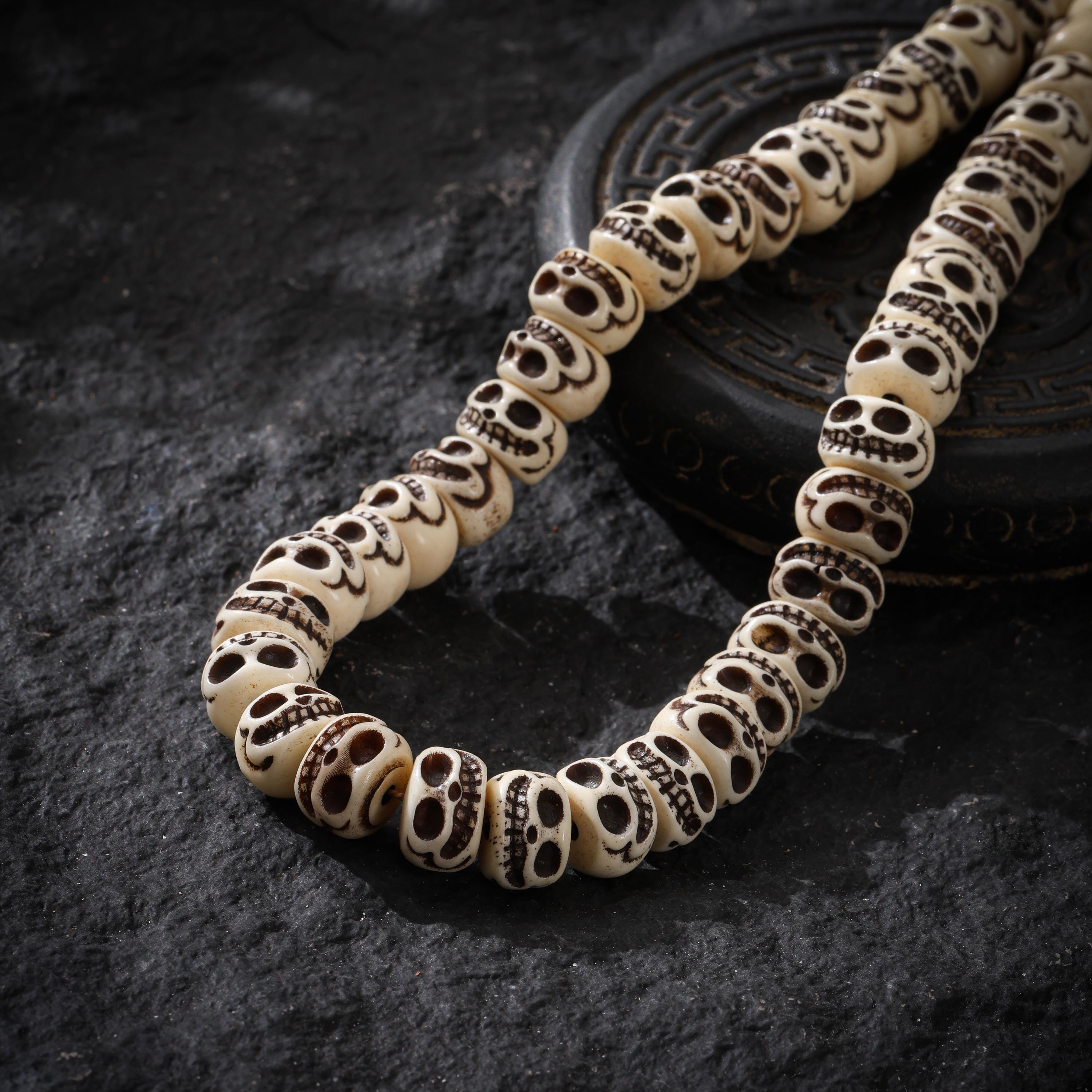 Bone Smiling Skull Necklace