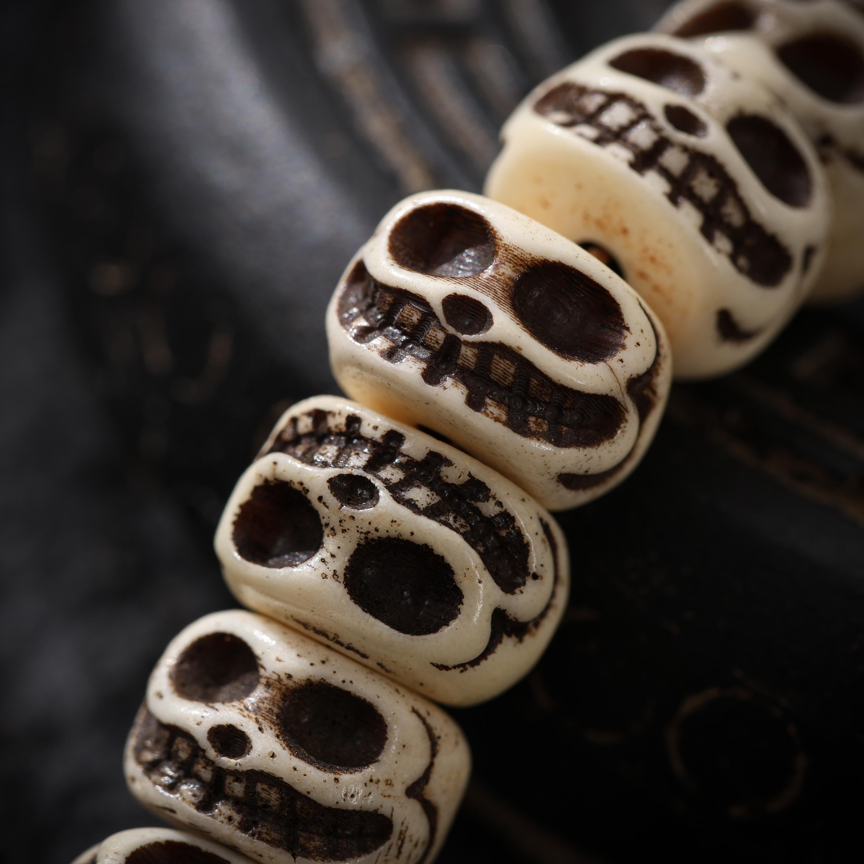 Bone Smiling Skull Necklace