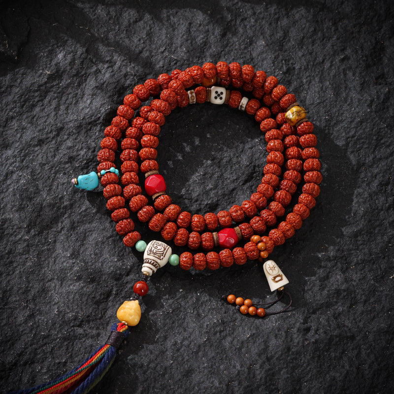 Bodhi Seed 108-Bead Mala Necklace
