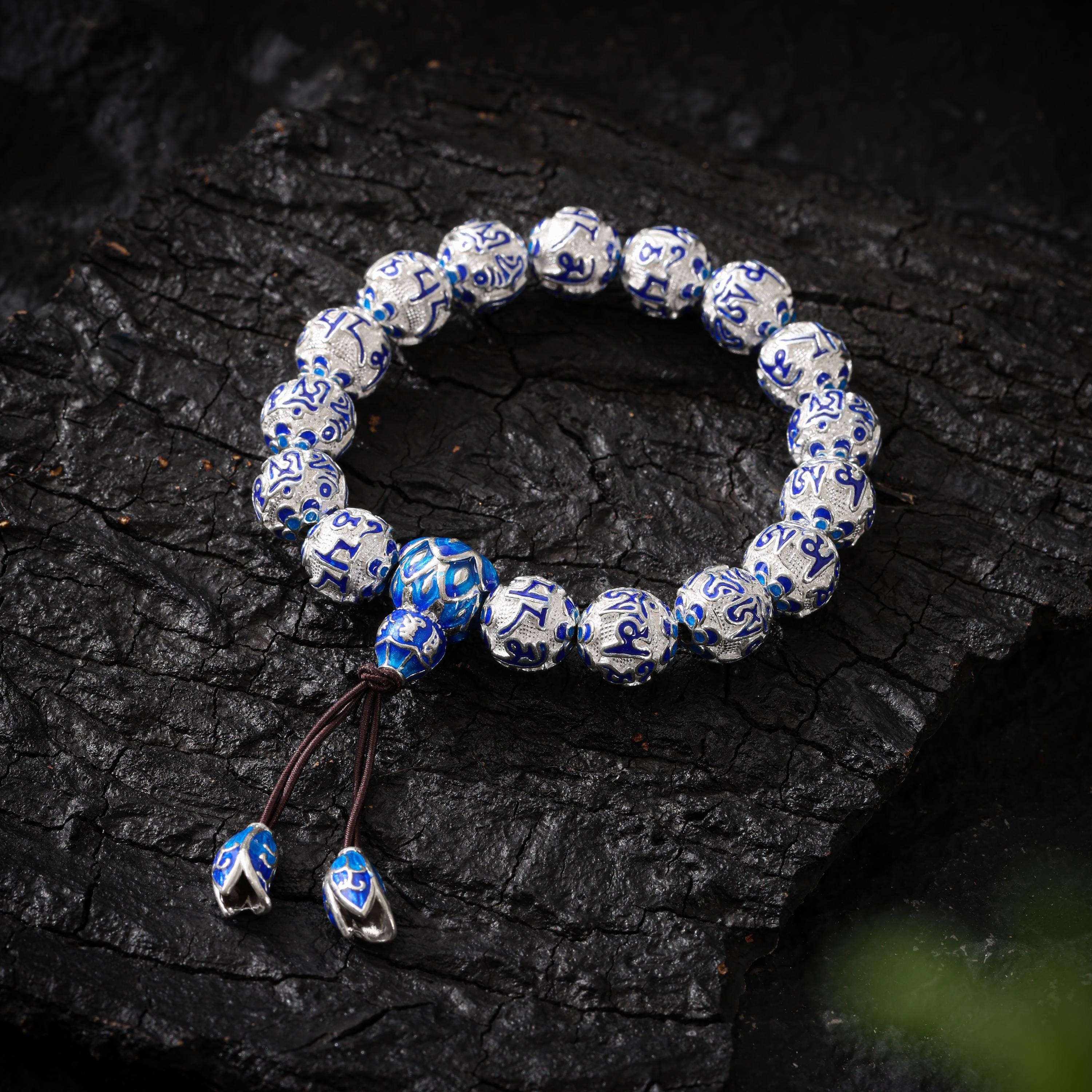 Tibetan Om Silver Bracelet