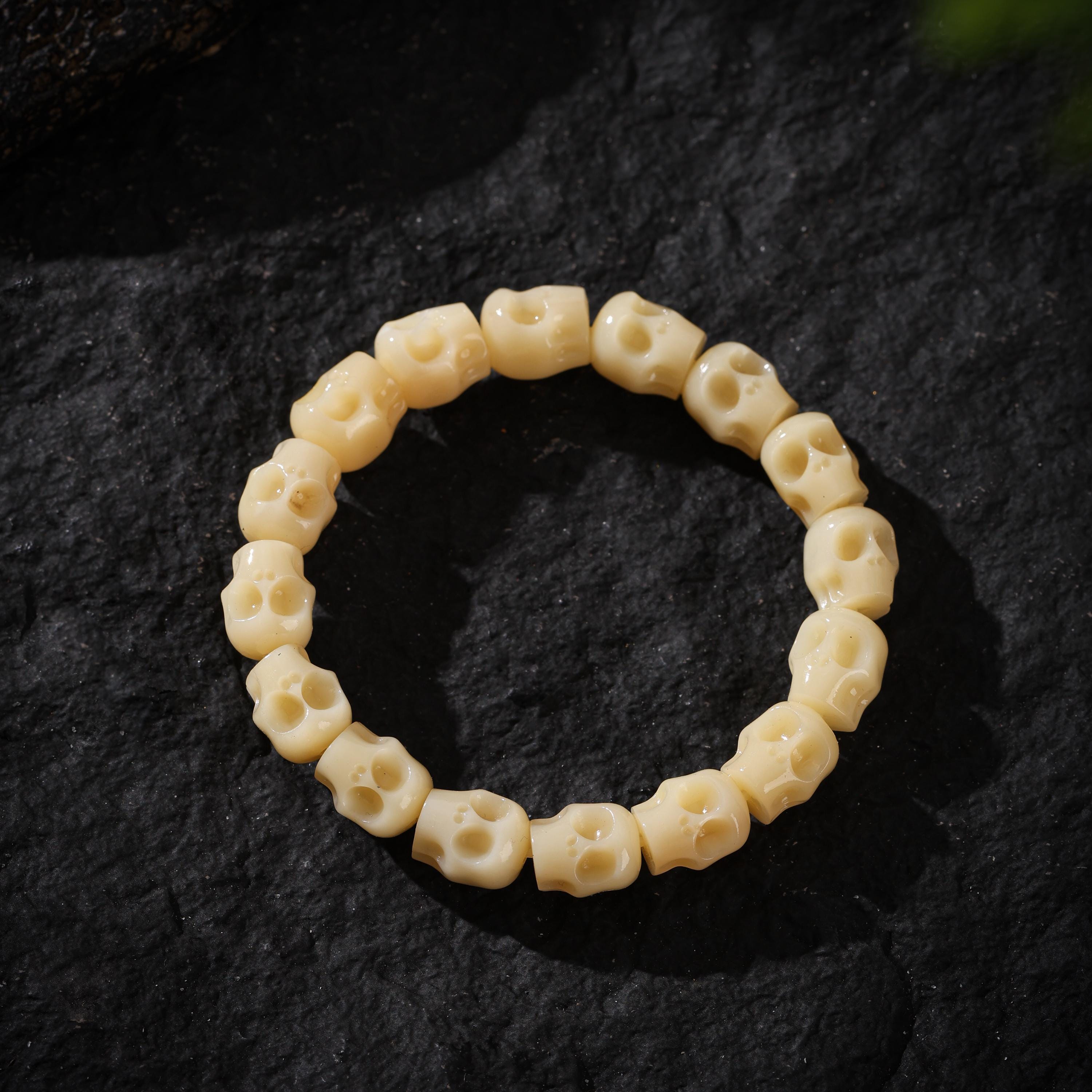 Yak Bone Skull Bracelet