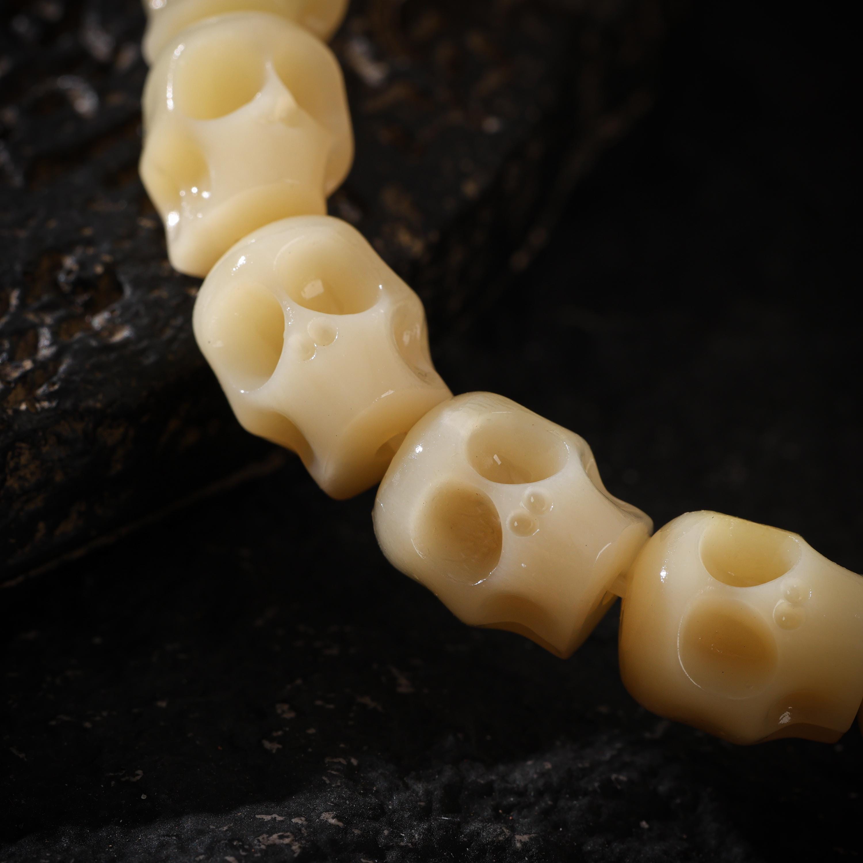 Yak Bone Skull Bracelet