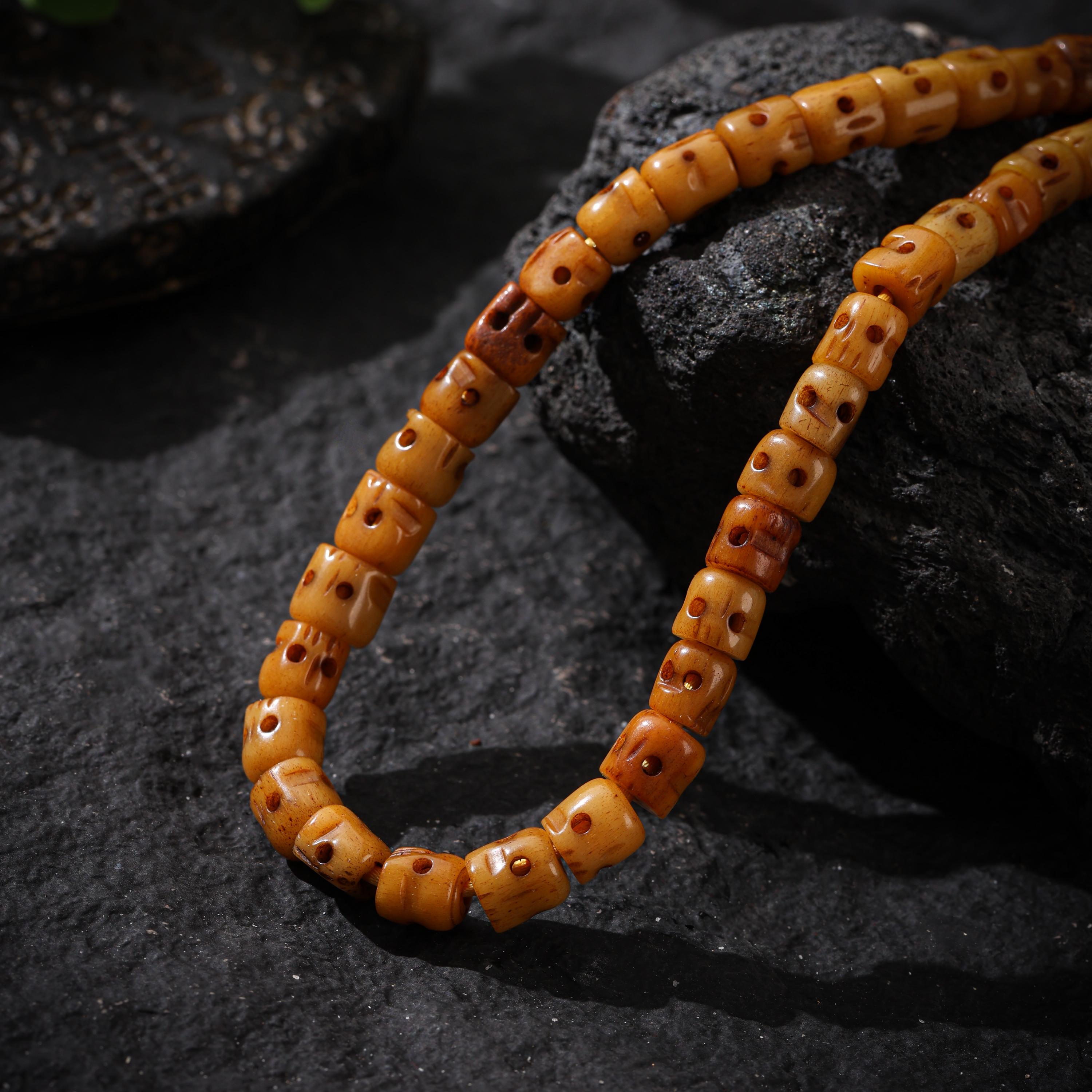 Bone Skull Necklace 108 Beads Necklace