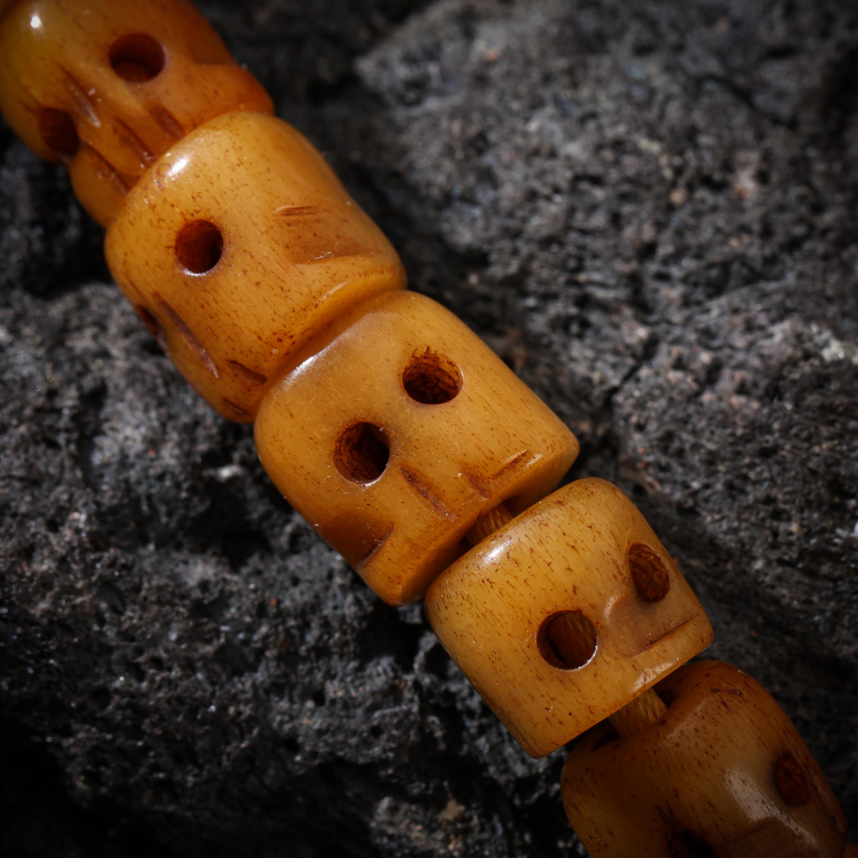Bone Skull Necklace 108 Beads Necklace