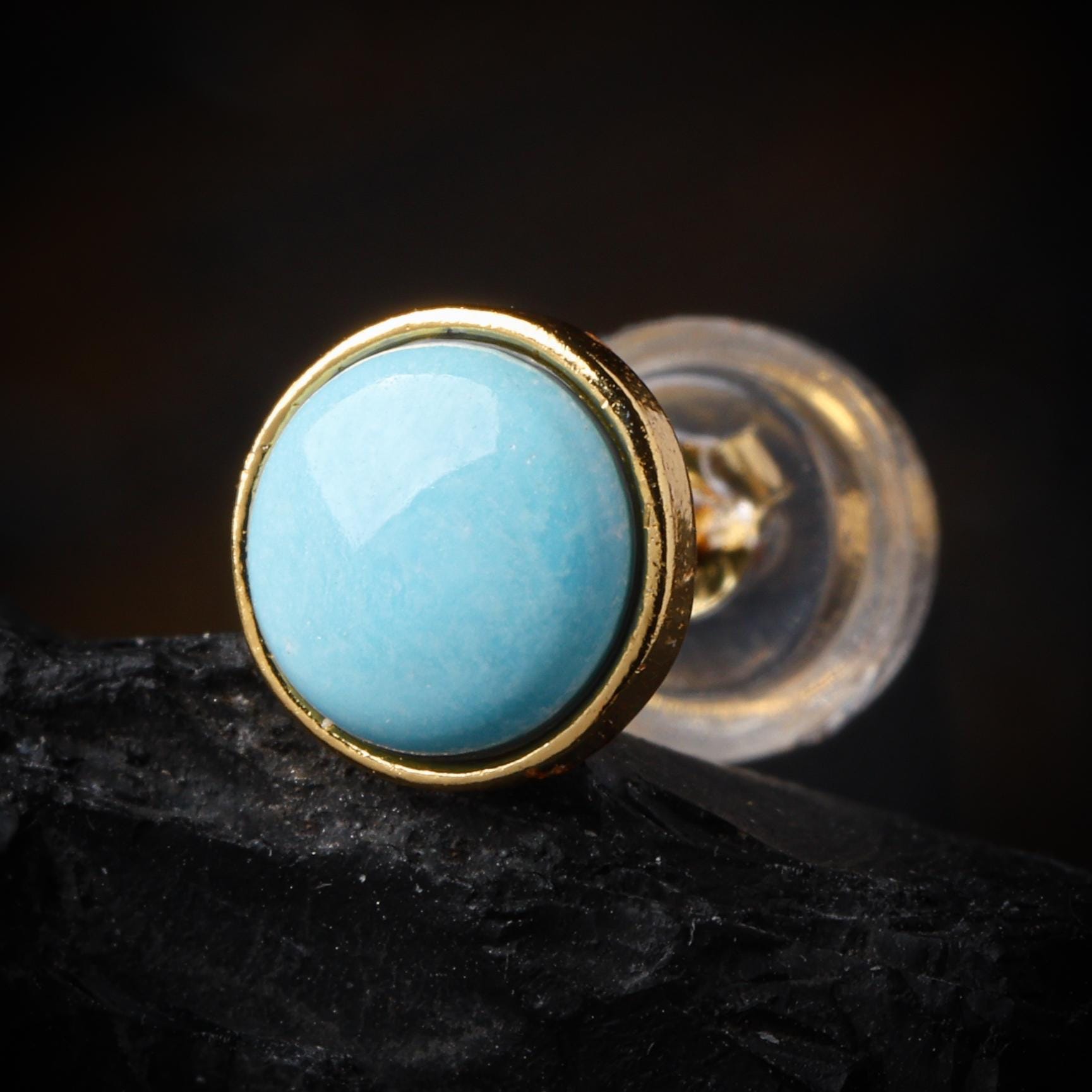 Gold Plated Turquoise Earrings