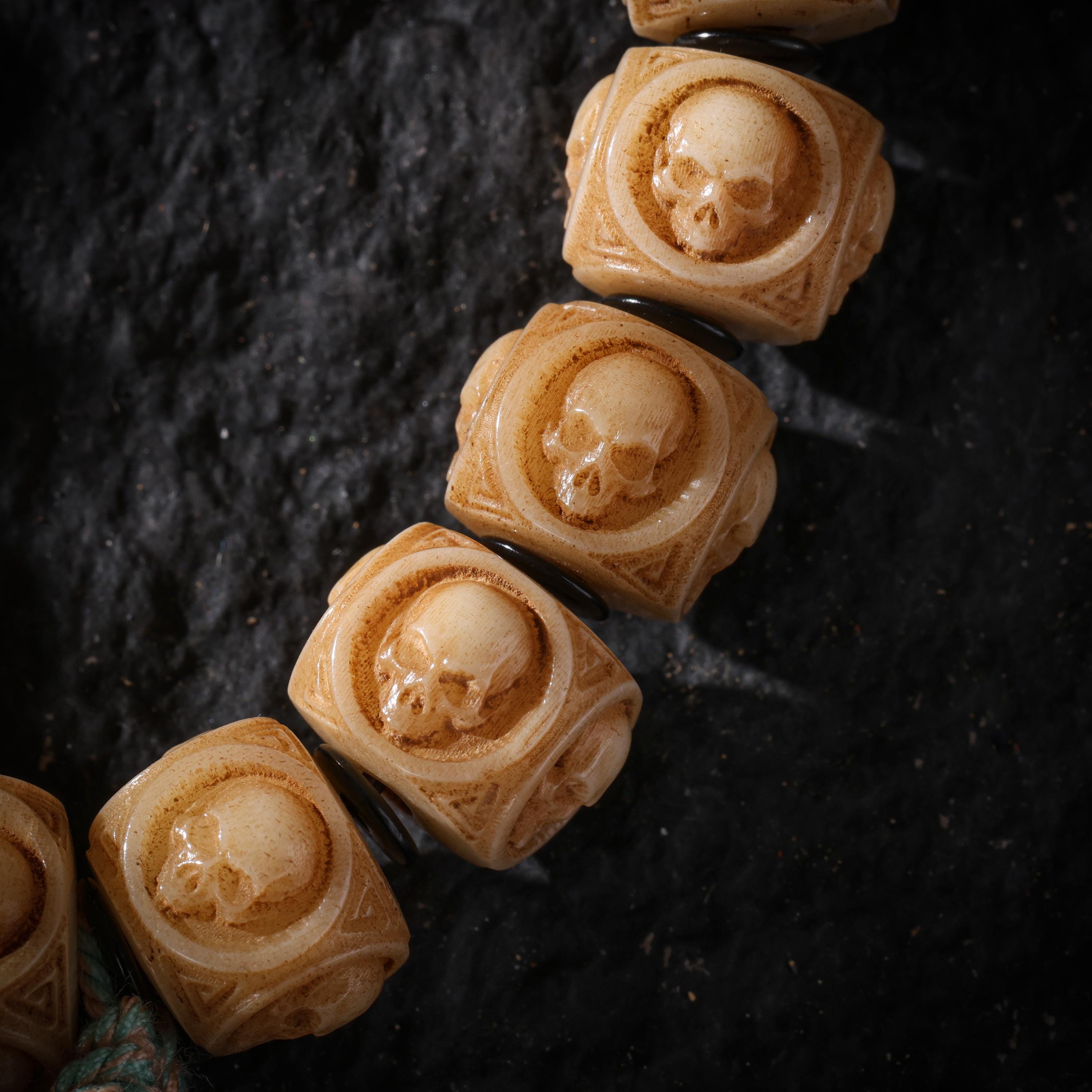 Yak Bone Skull Bracelet