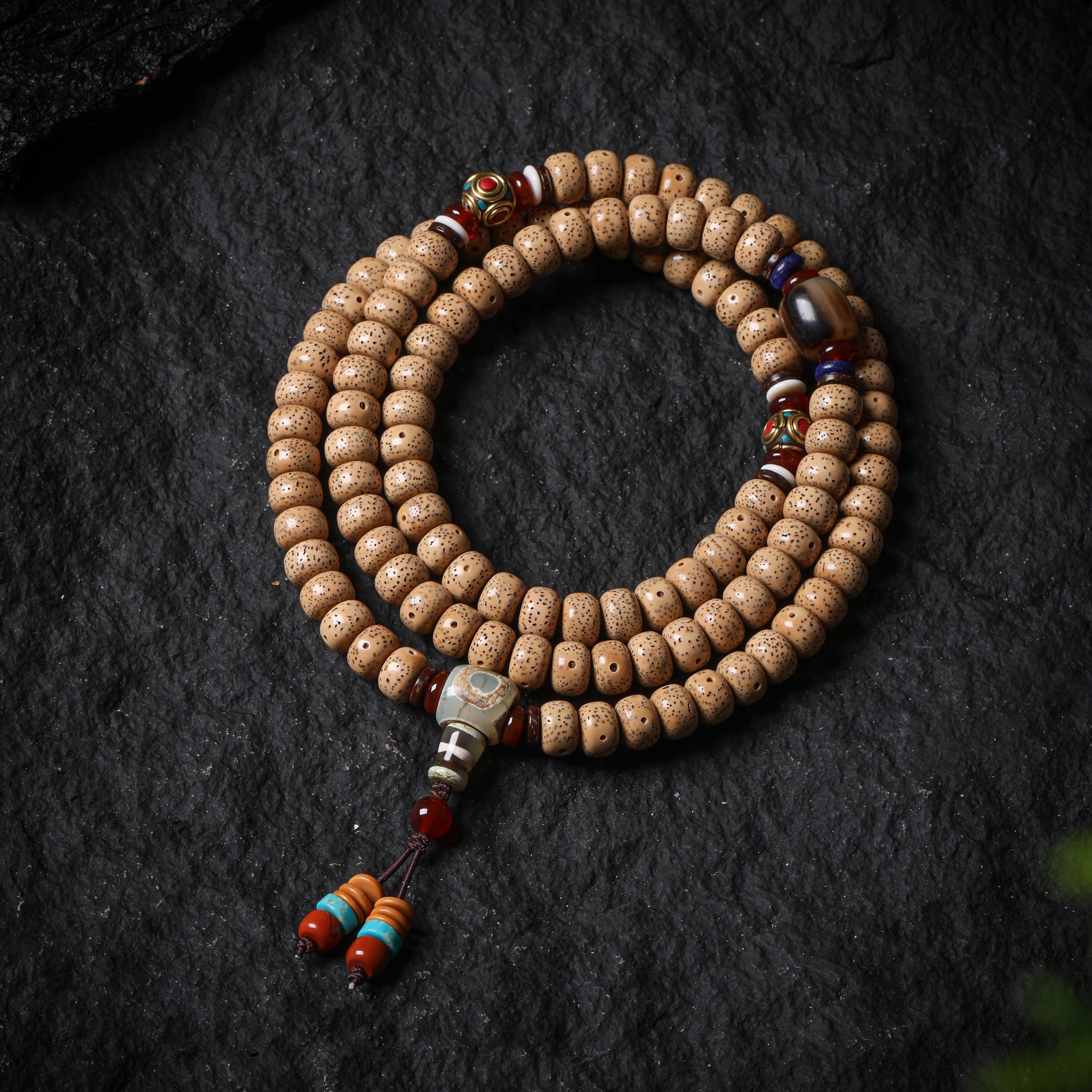 Tibetan Bodhi Necklace 108 Mala Beads