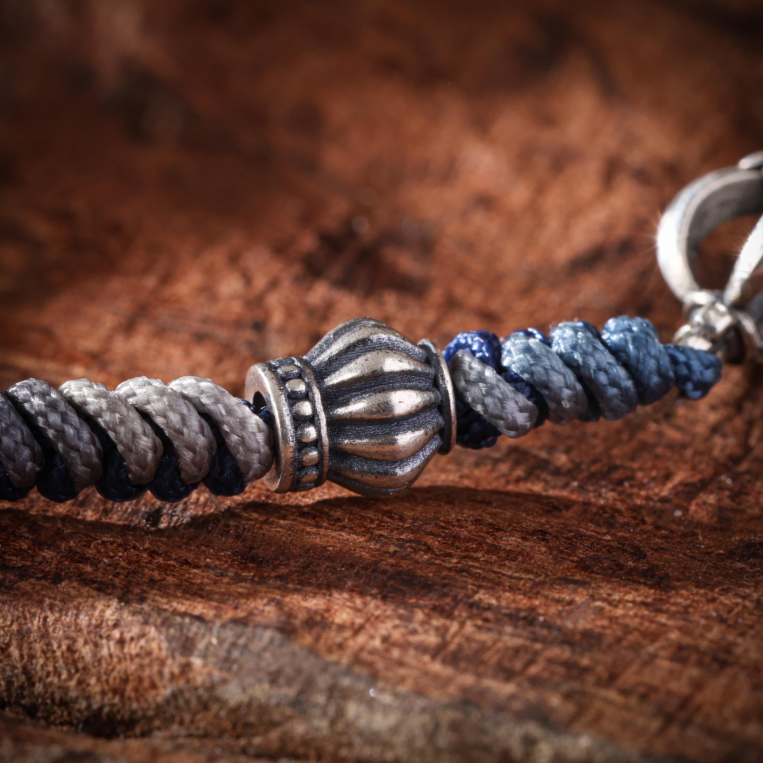 Vajra Bracelet Sterling Silver Braided Bracelet