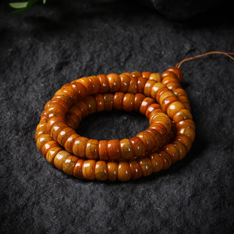 Yak Bone 108-Bead Mala Necklace
