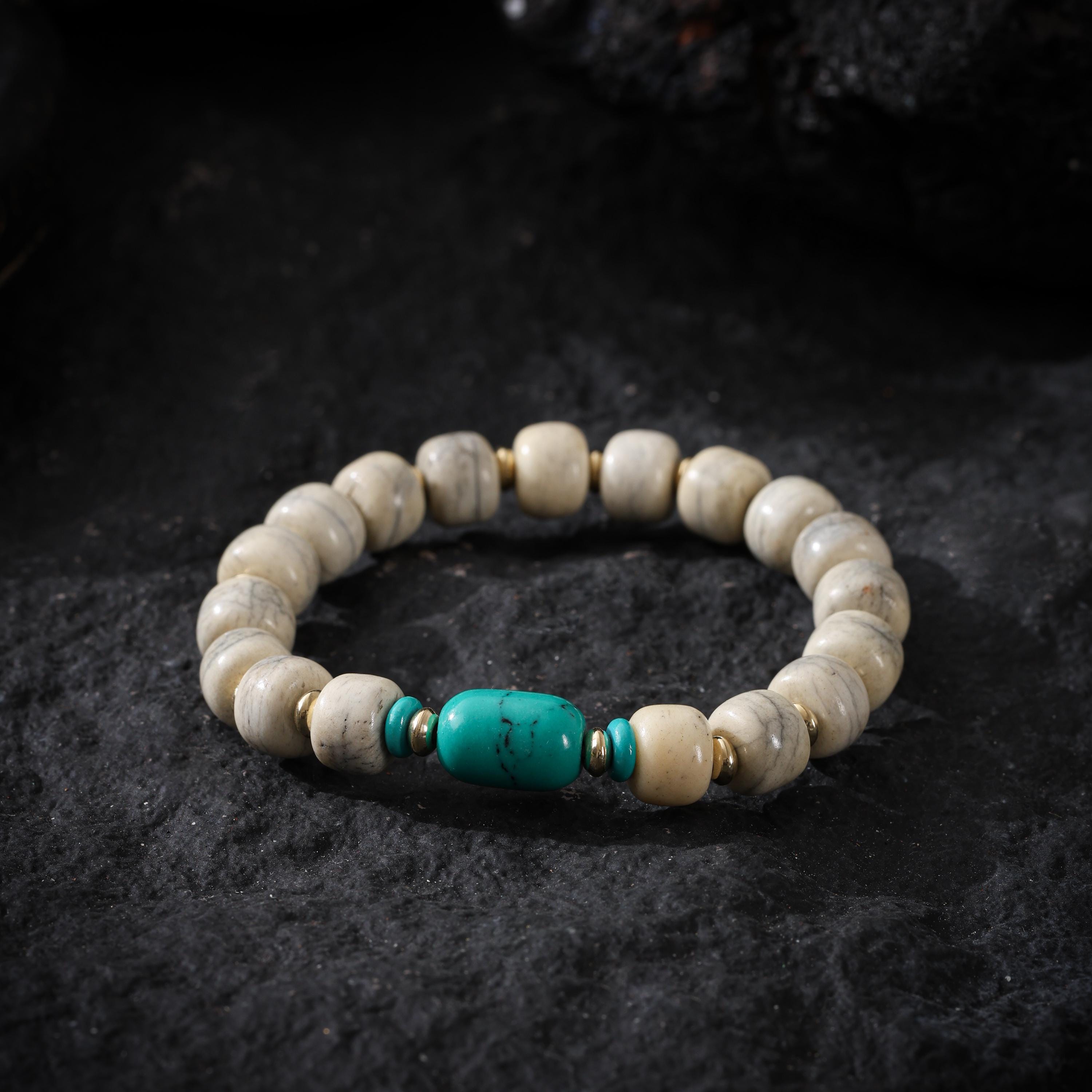 Bone Bracelet Turquoise Jewelry