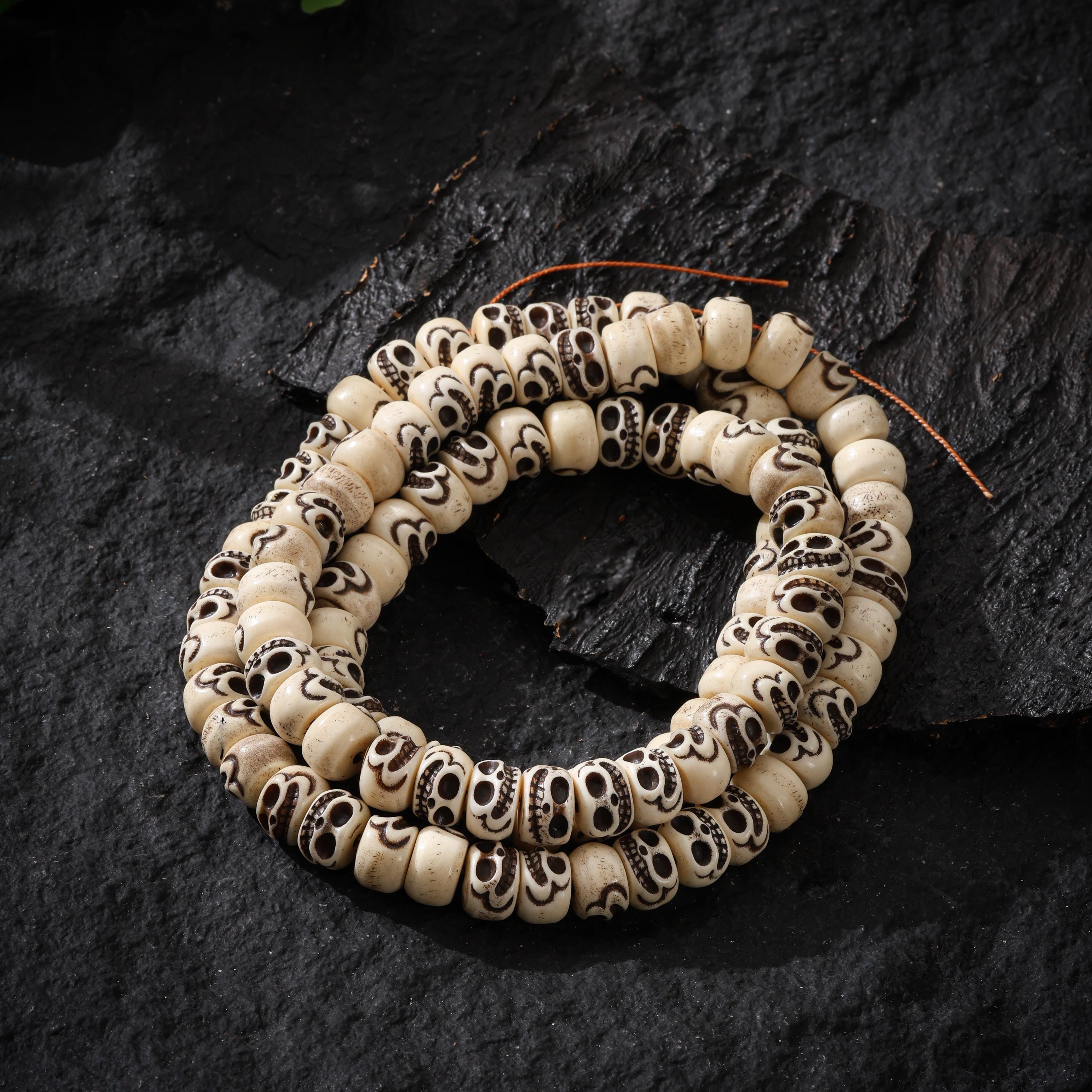 Bone Smiling Skull Necklace