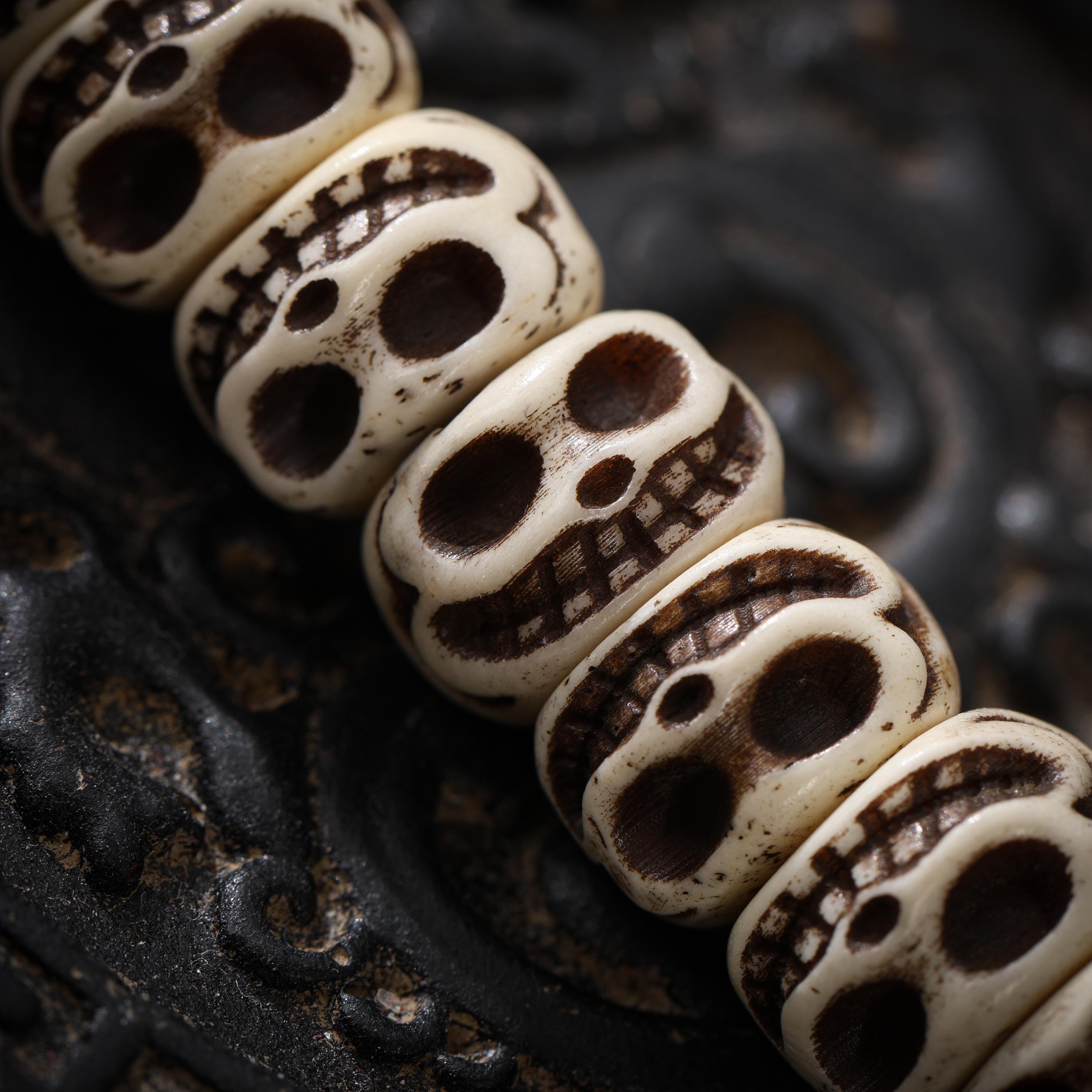 Bone Smiling Skull Necklace