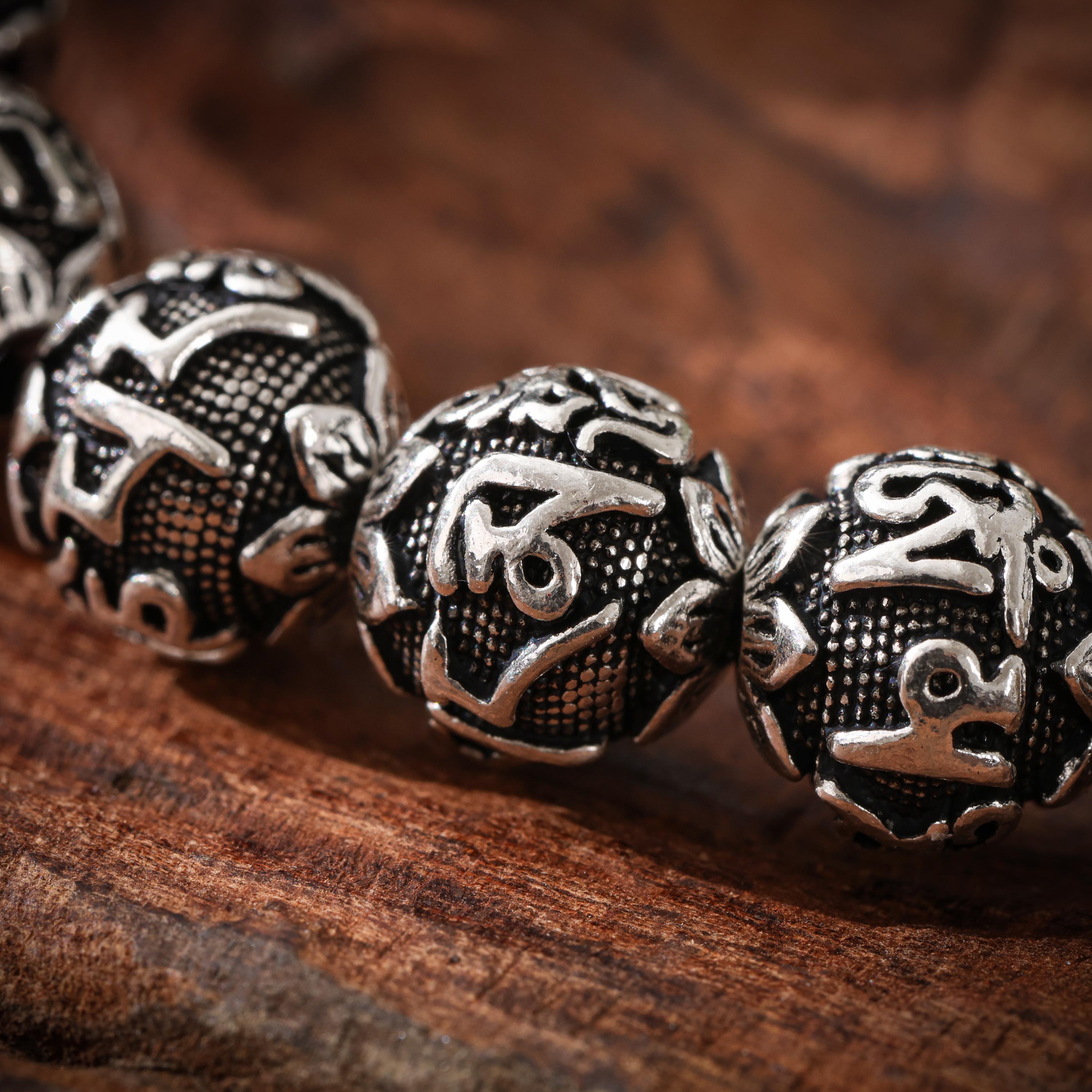 Tibetan Om Silver Bracelet