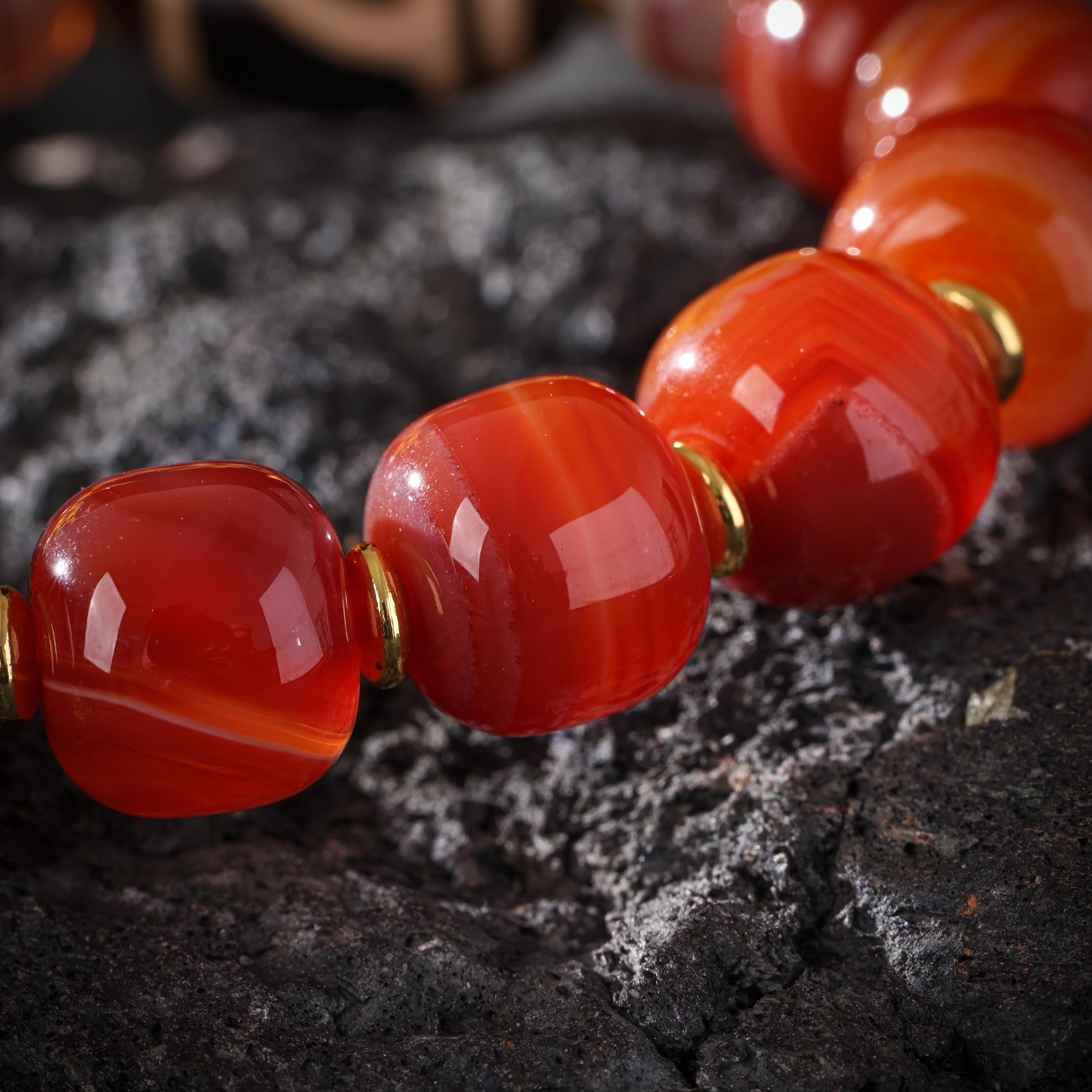 Mala Bracelet One-Eyed Dzi Sardonyx