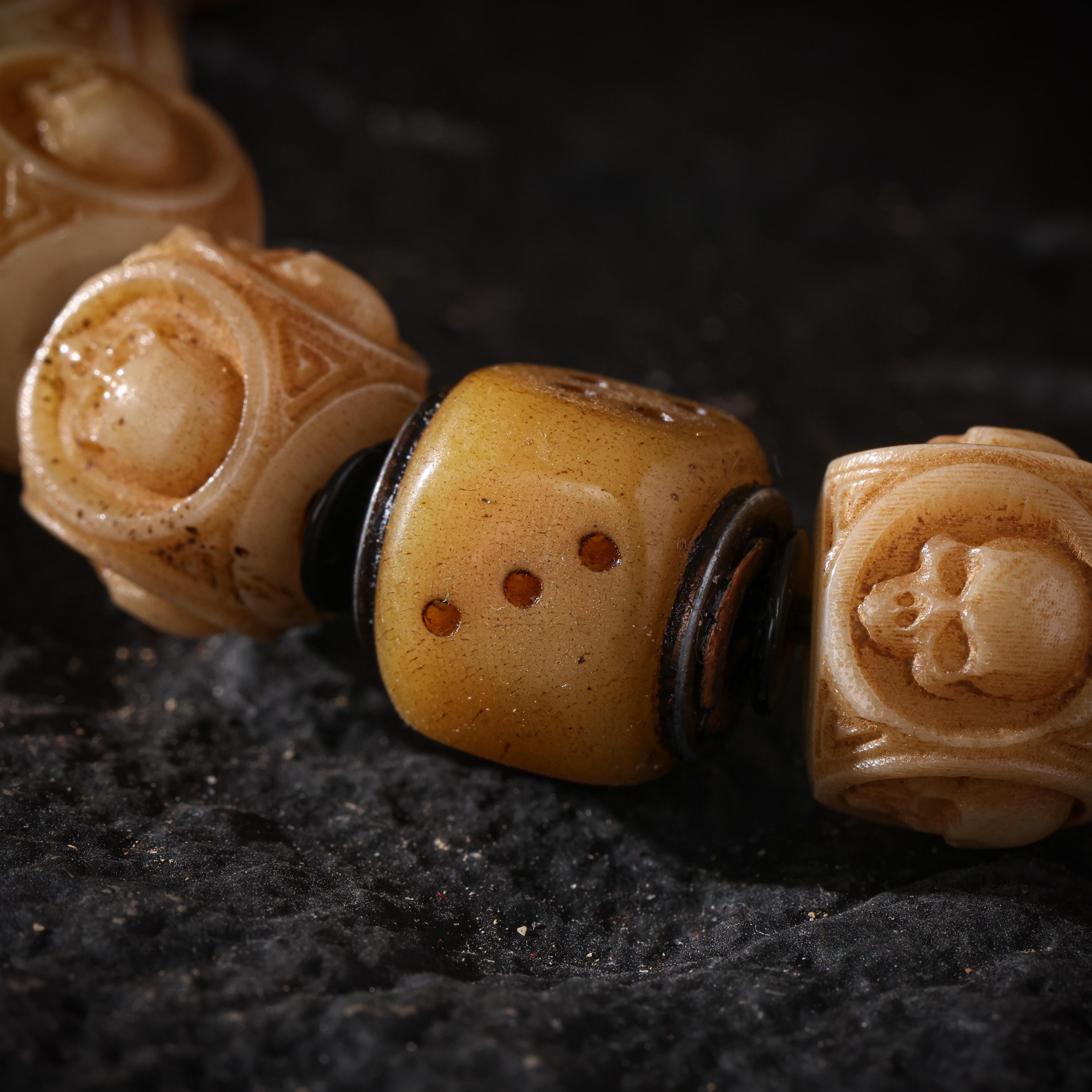 Yak Bone Skull Bracelet