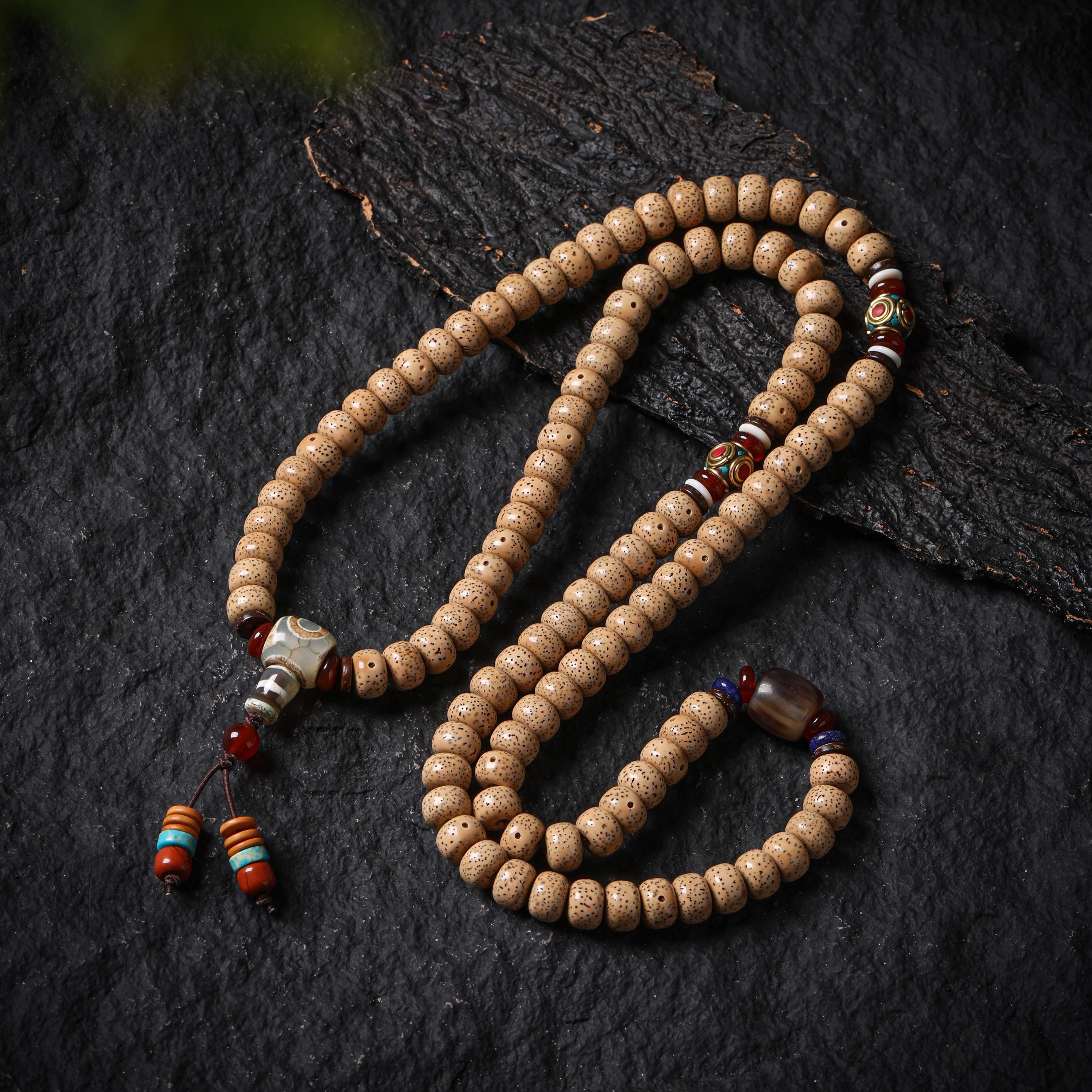 Tibetan Bodhi Necklace 108 Mala Beads