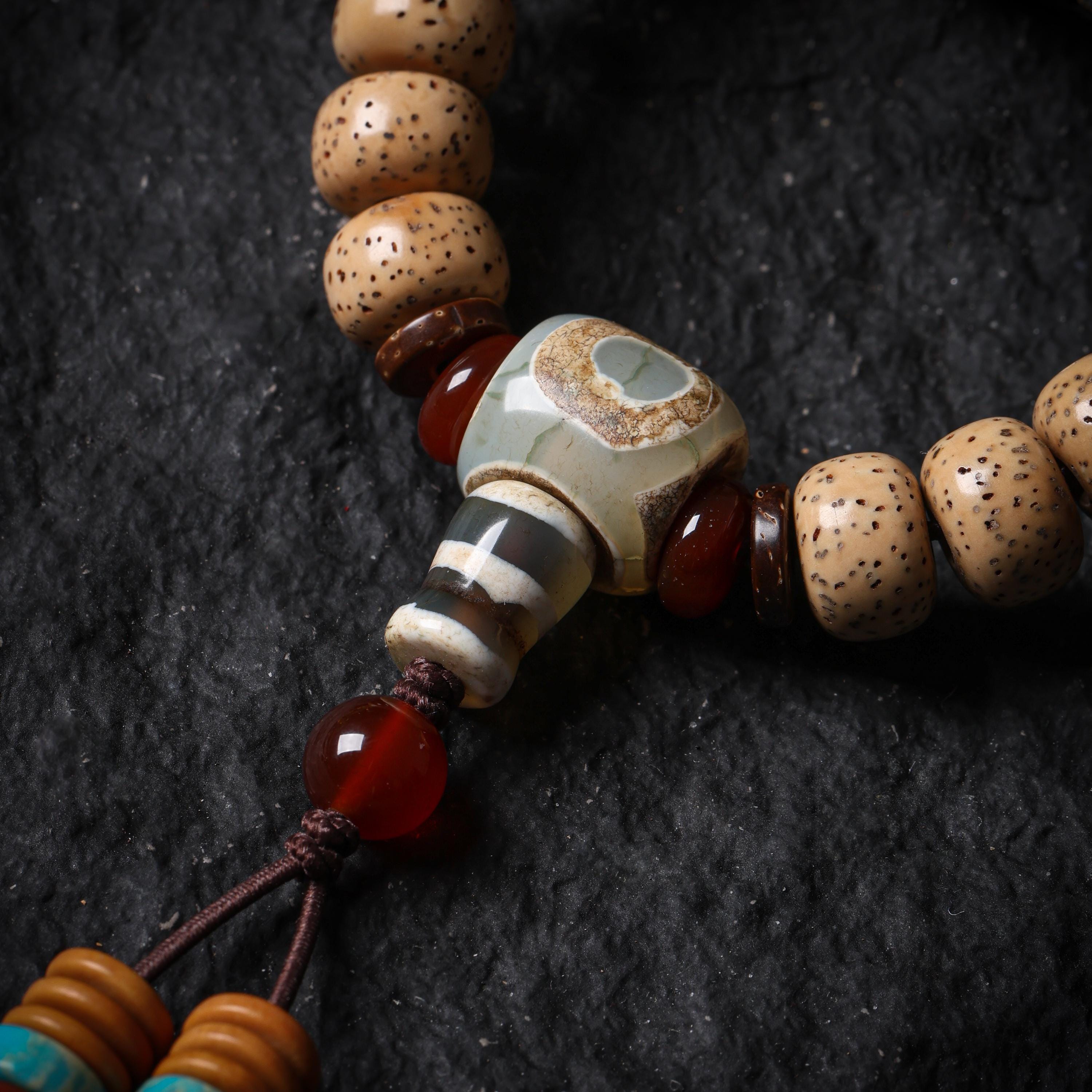 Tibetan Bodhi Necklace 108 Mala Beads