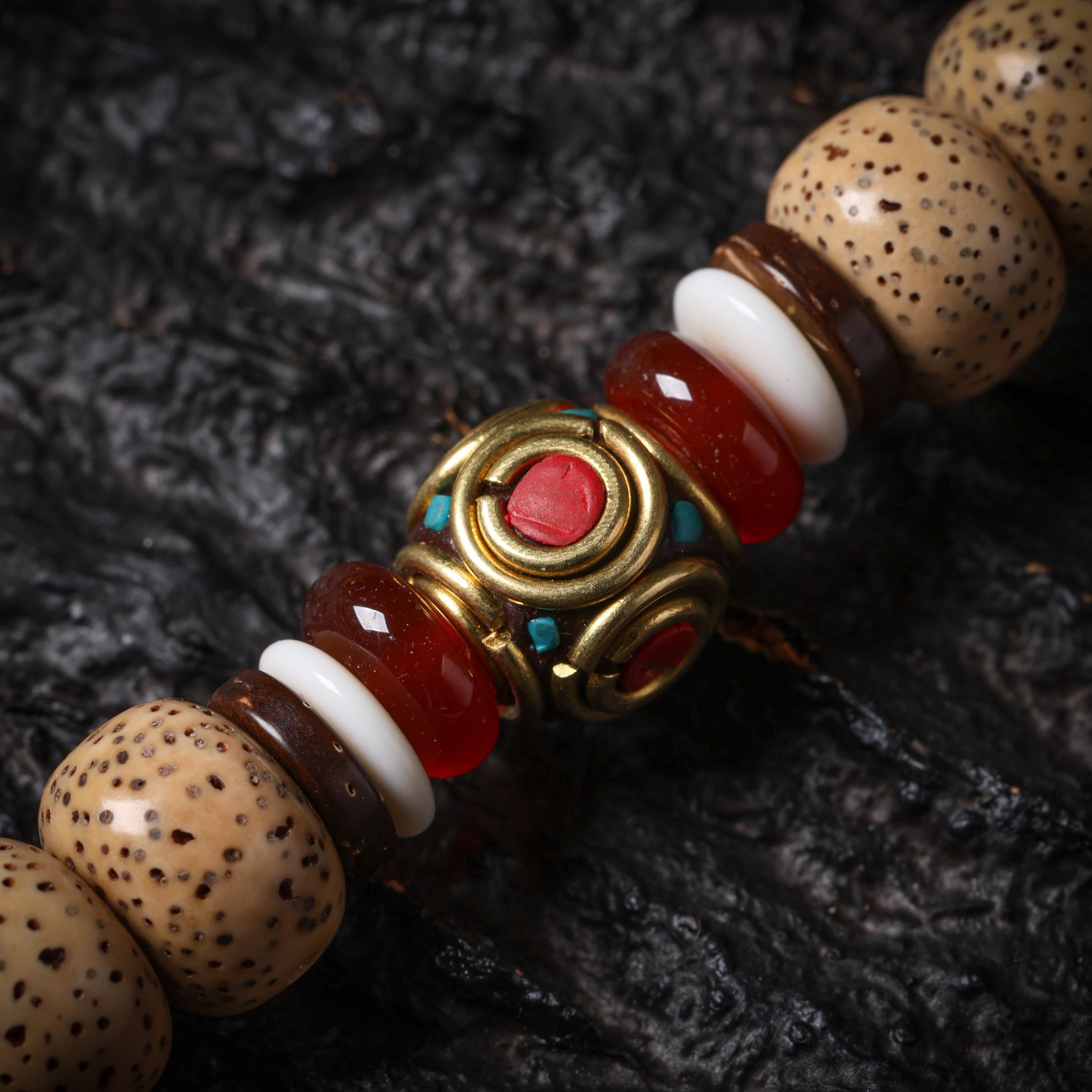 Tibetan Bodhi Necklace 108 Mala Beads