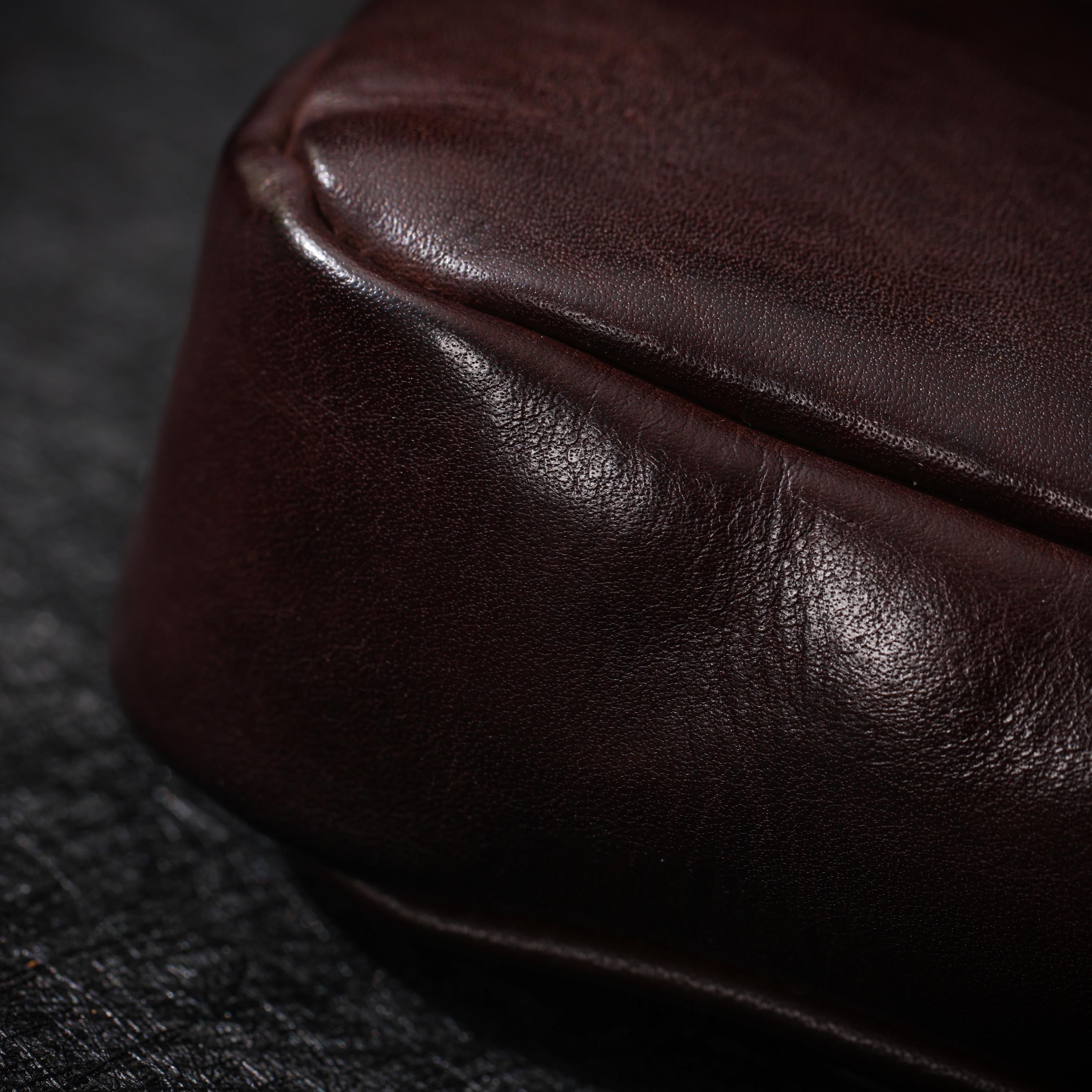 AURA DEER Vintage Veg-Tan Leather Pouch | Handmade Drawstring Rustic Jewelry Storage Bag