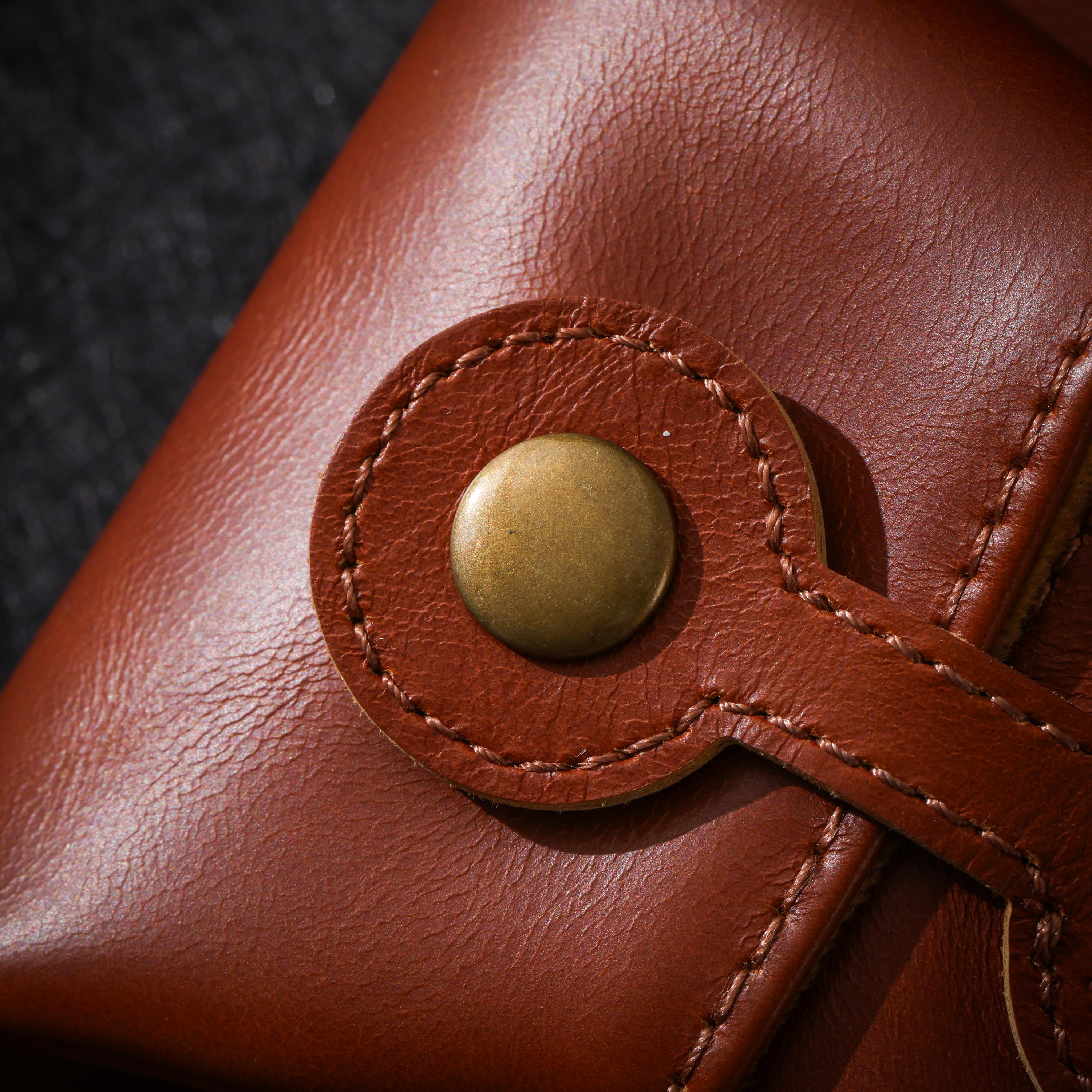 AURA DEER Leather Jewelry Pouch | Full-Grain Cowhide | Velvet Lined | Roomy Travel Pouch