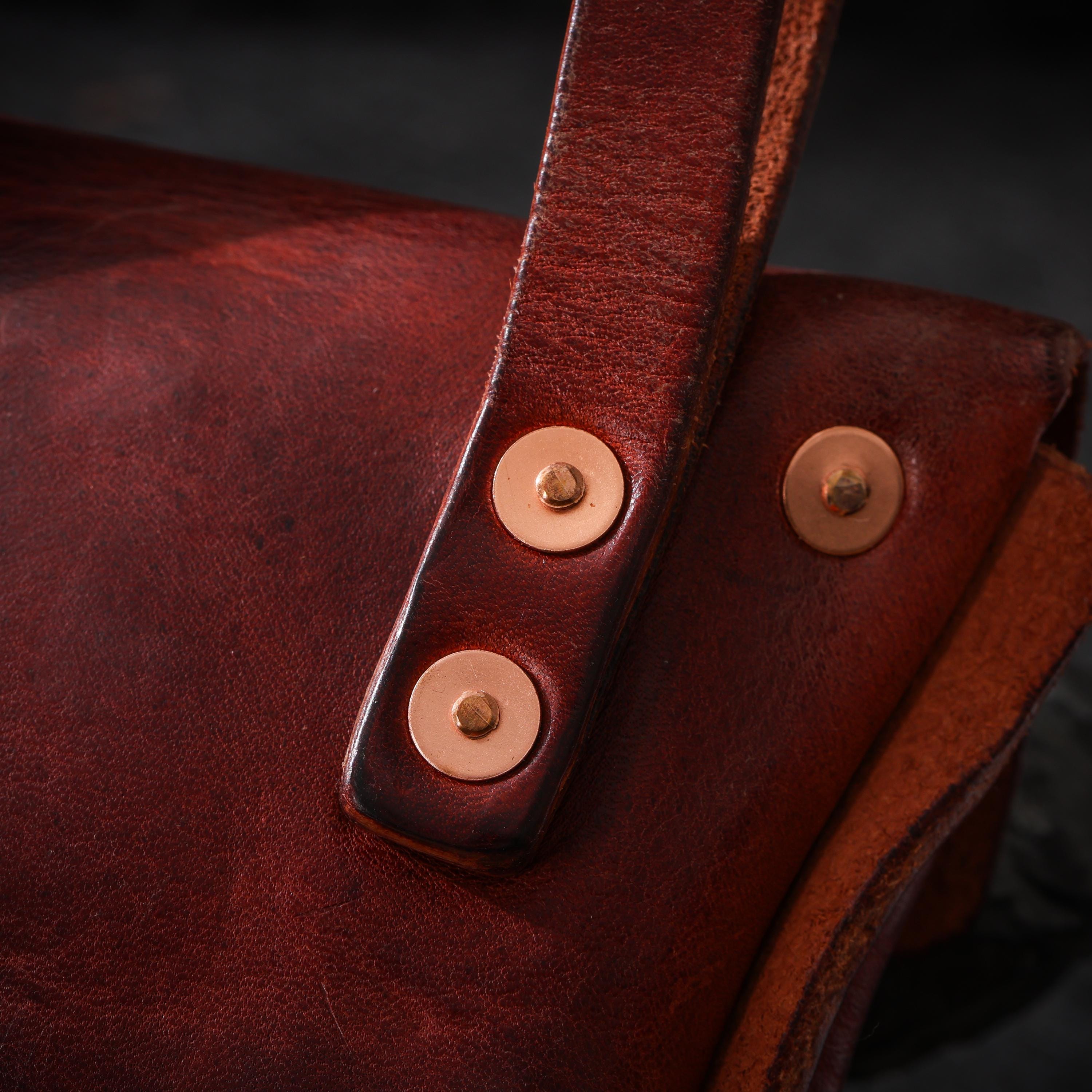 AURA DEER Leather Belt Pouch | Veg-Tanned Full-Grain Cowhide | Solid Brass Hardware | Jewelry & EDC Organizer