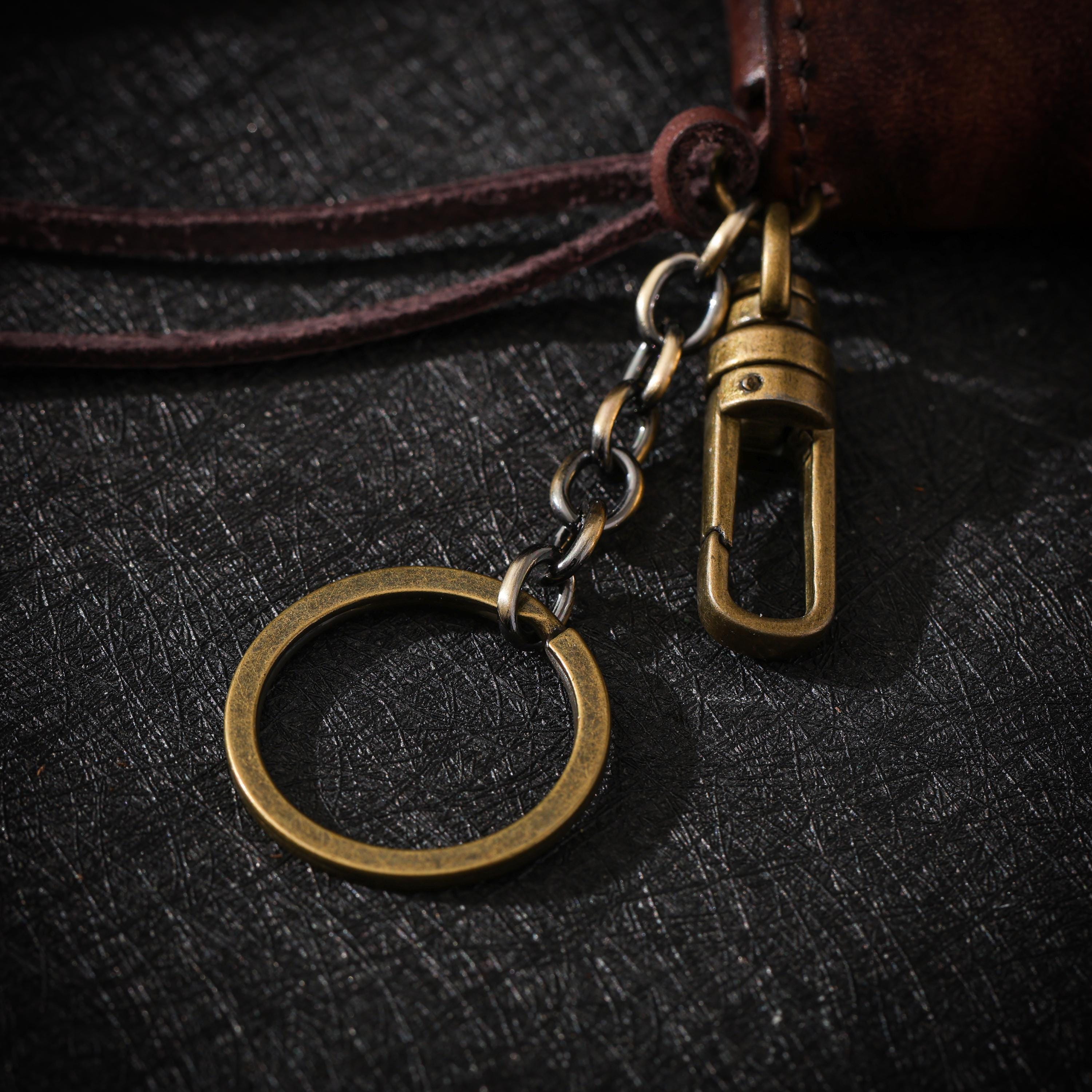 AURA DEER Tibetan Vintage Veg-Tan Leather Pouch | Handmade Drawstring Rustic Jewelry Storage Bag