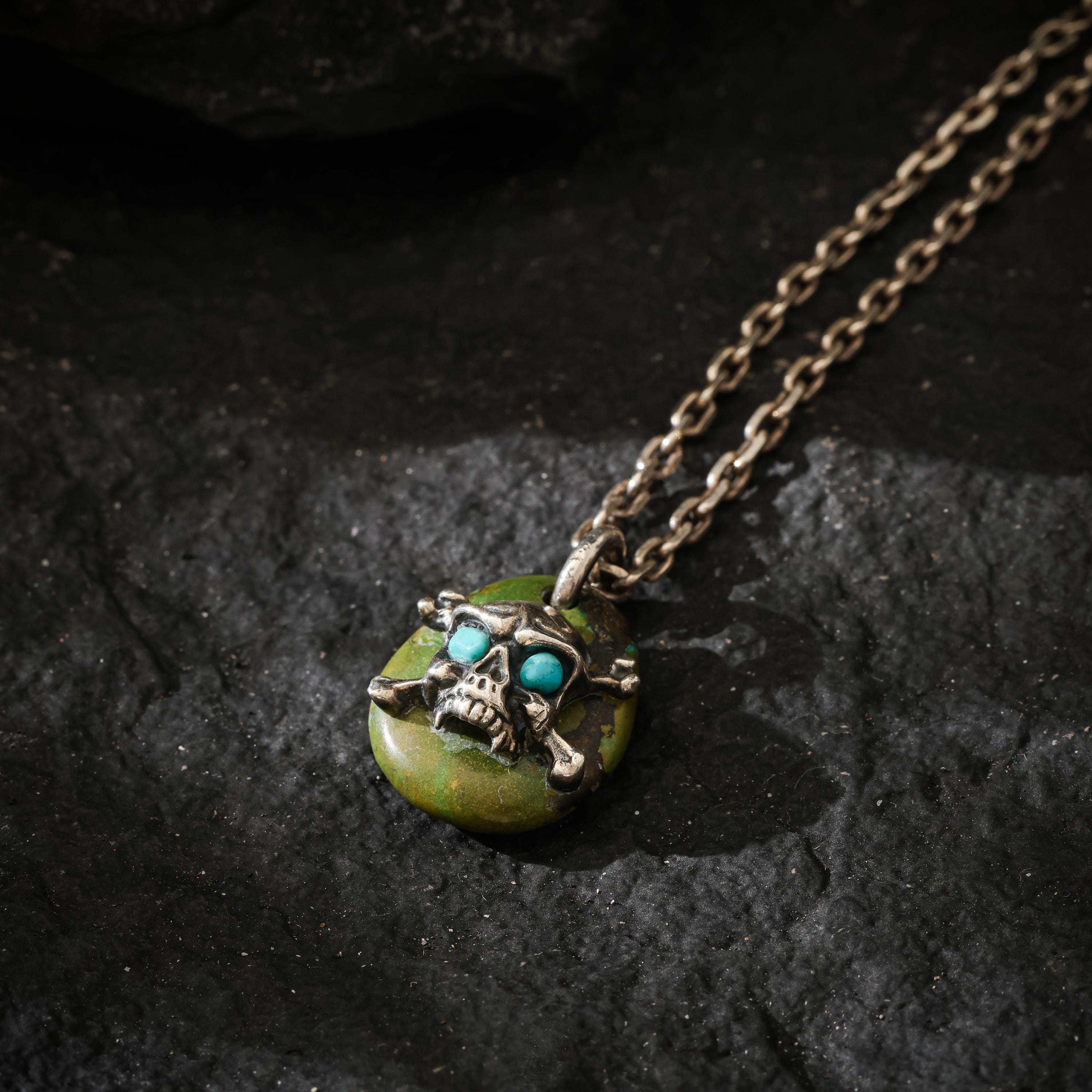 Turquoise Skull Pendant