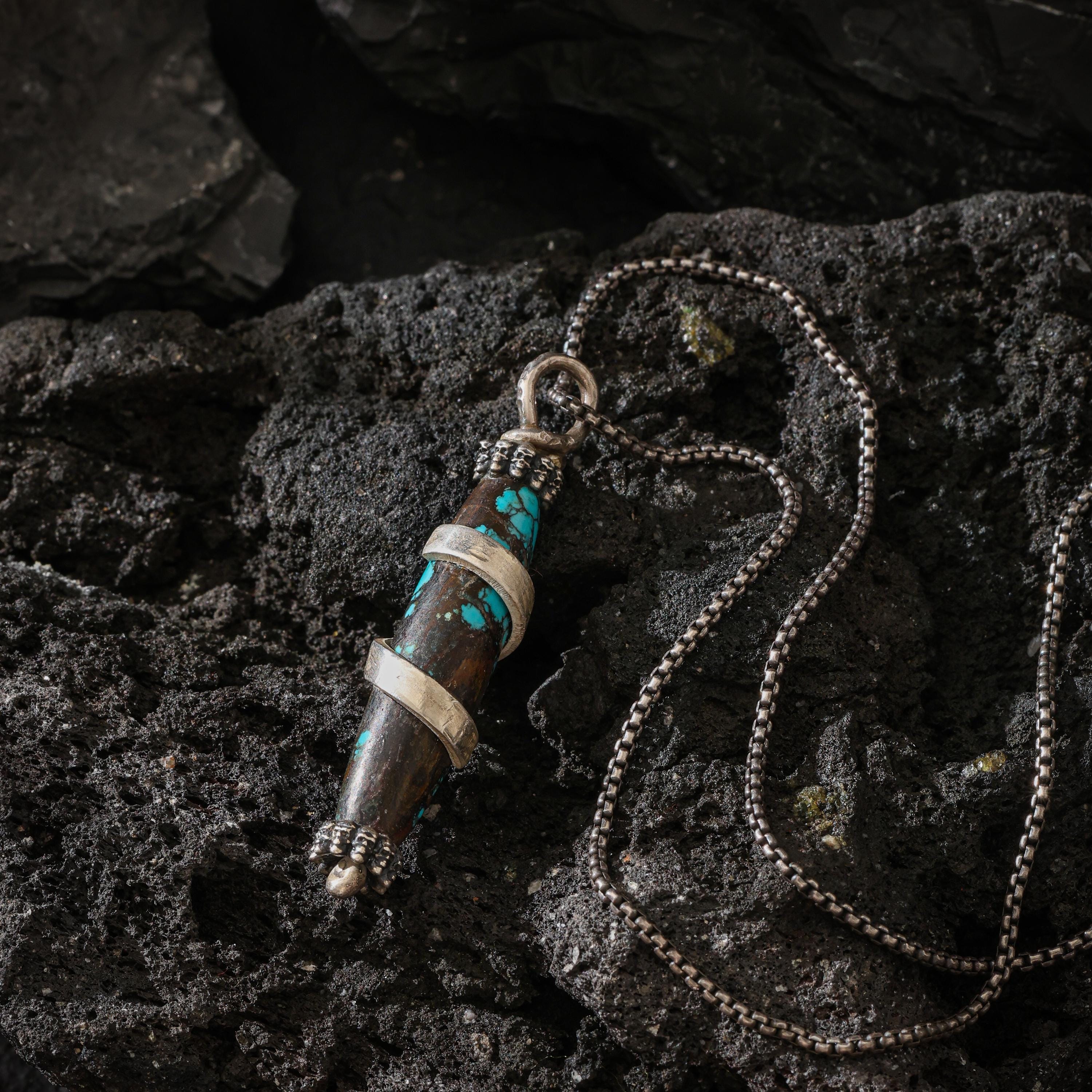 Turquoise Pendant Heavy Talisman