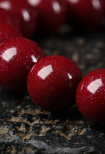 Cinnabar Amulet Mala Bead Bracelet
