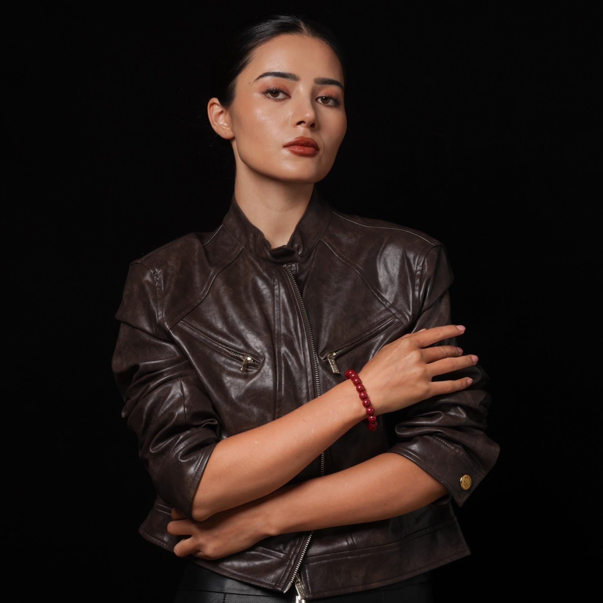 Cinnabar Amulet Mala Bead Bracelet