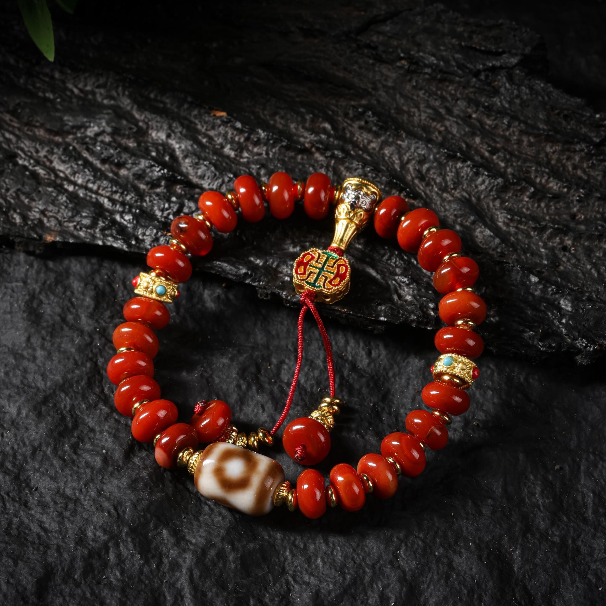 Red Agate Tibetan Bracelet