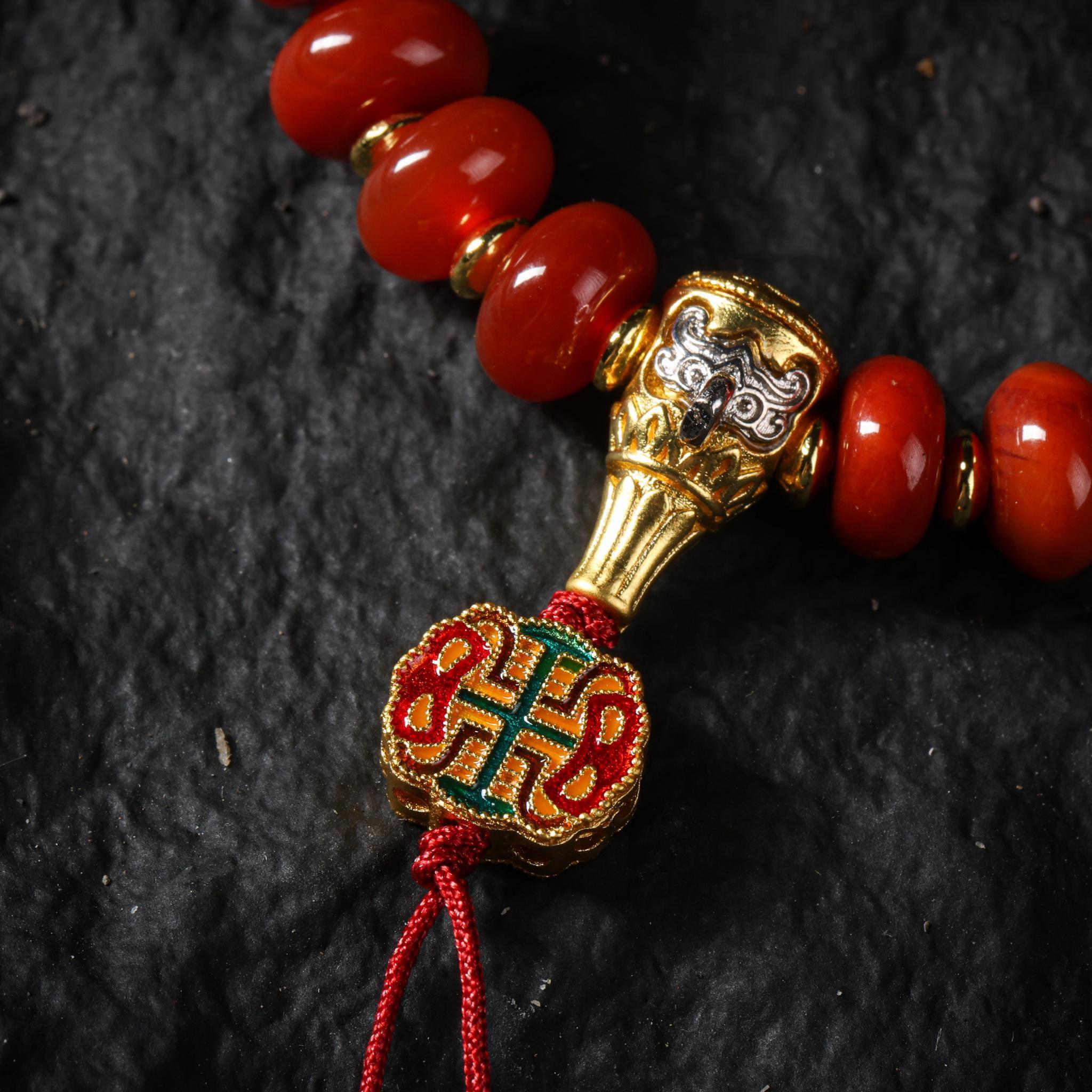 Red Agate Tibetan Bracelet