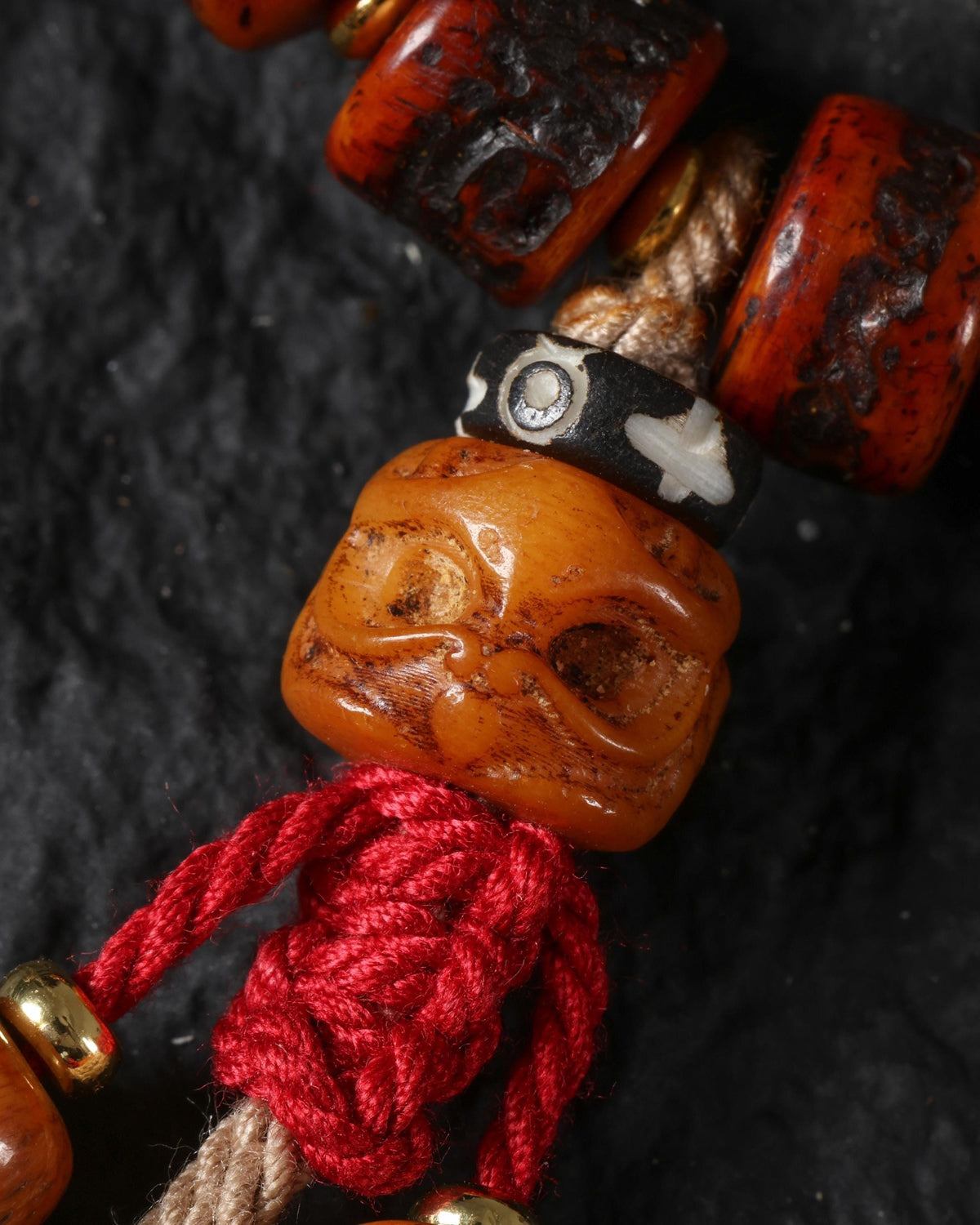 Armband aus rotem Yakknochen-6