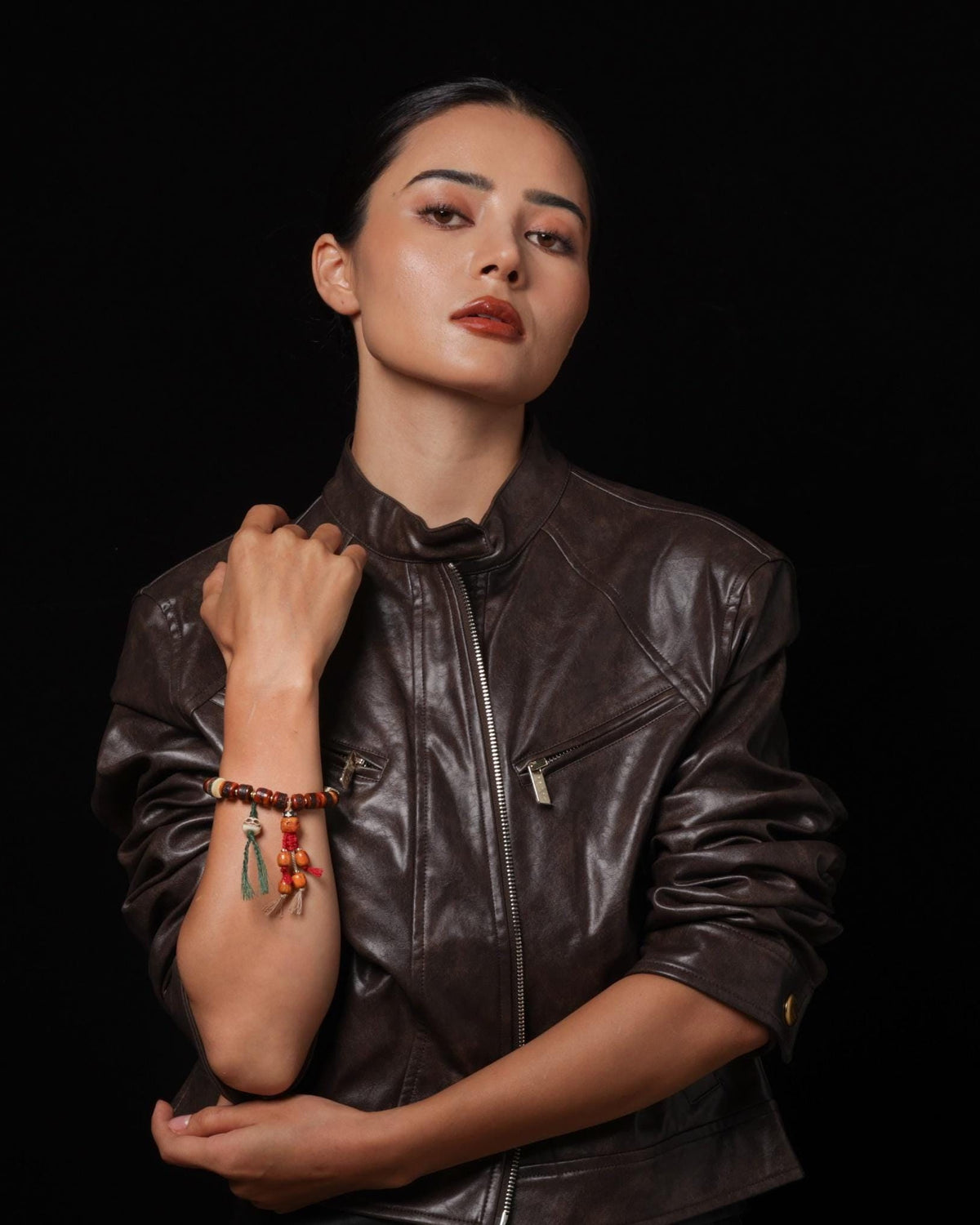 Armband aus rotem Yakknochen-10