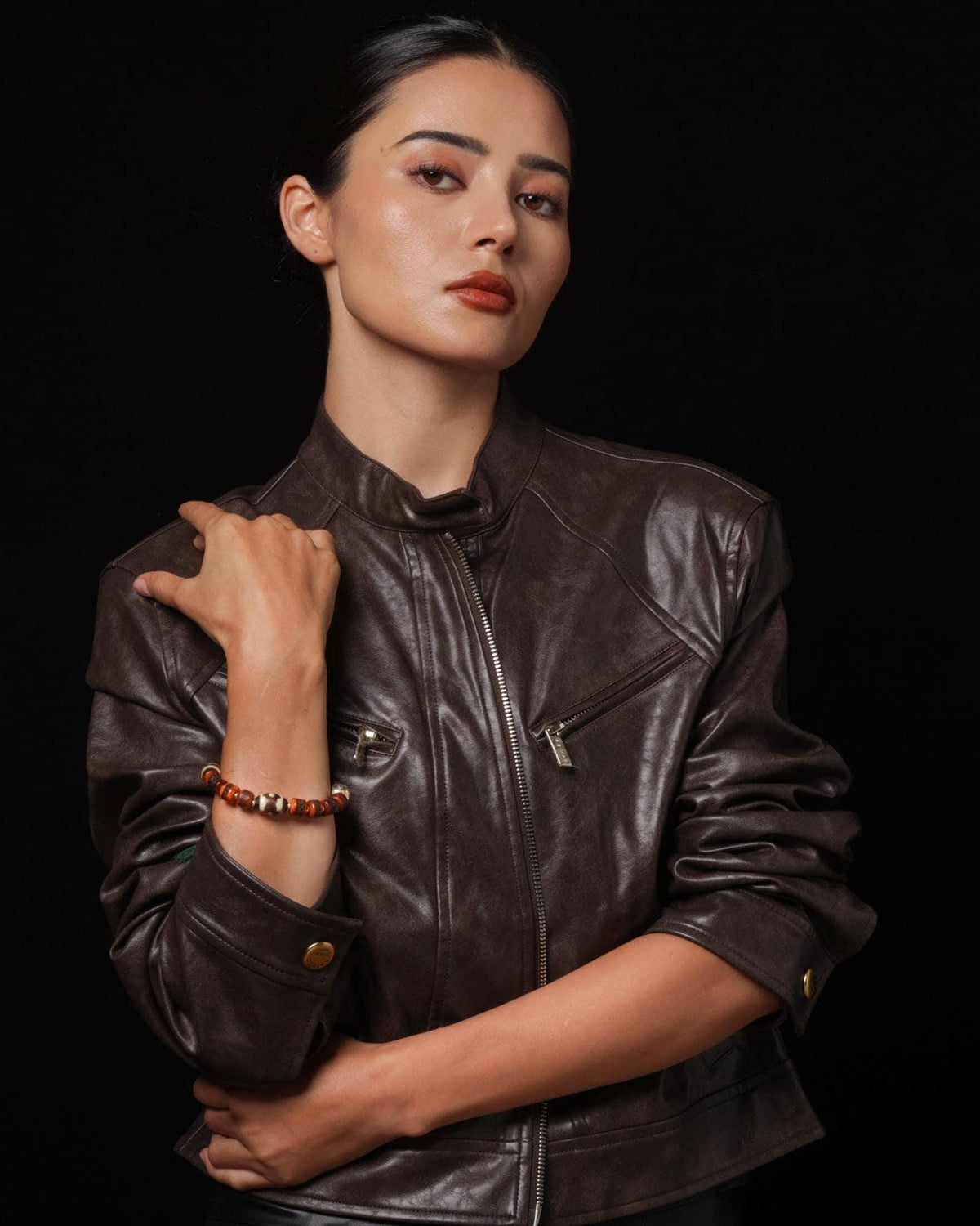 Armband aus rotem Yakknochen-13