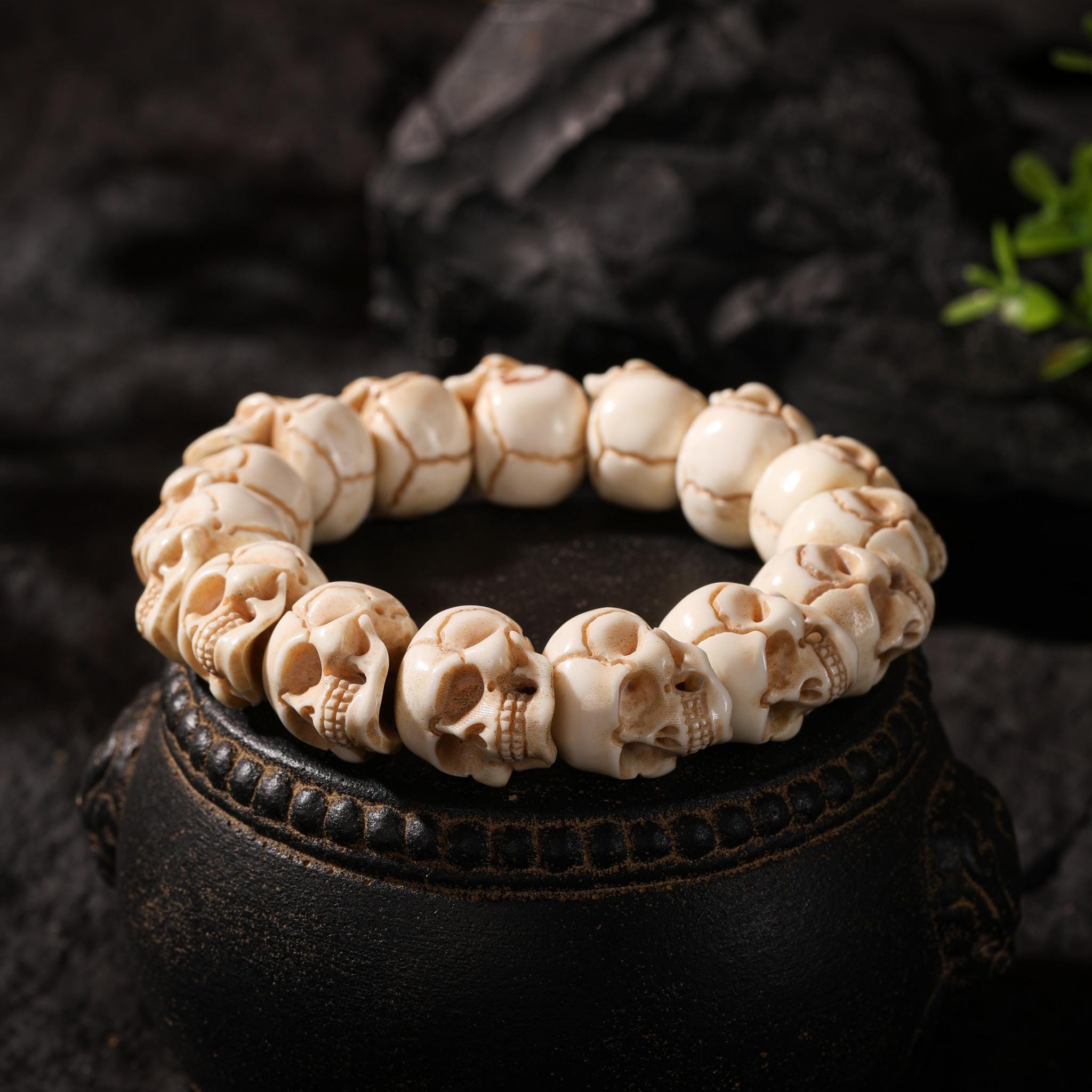 Bone Skull Bracelet Protection Amulet