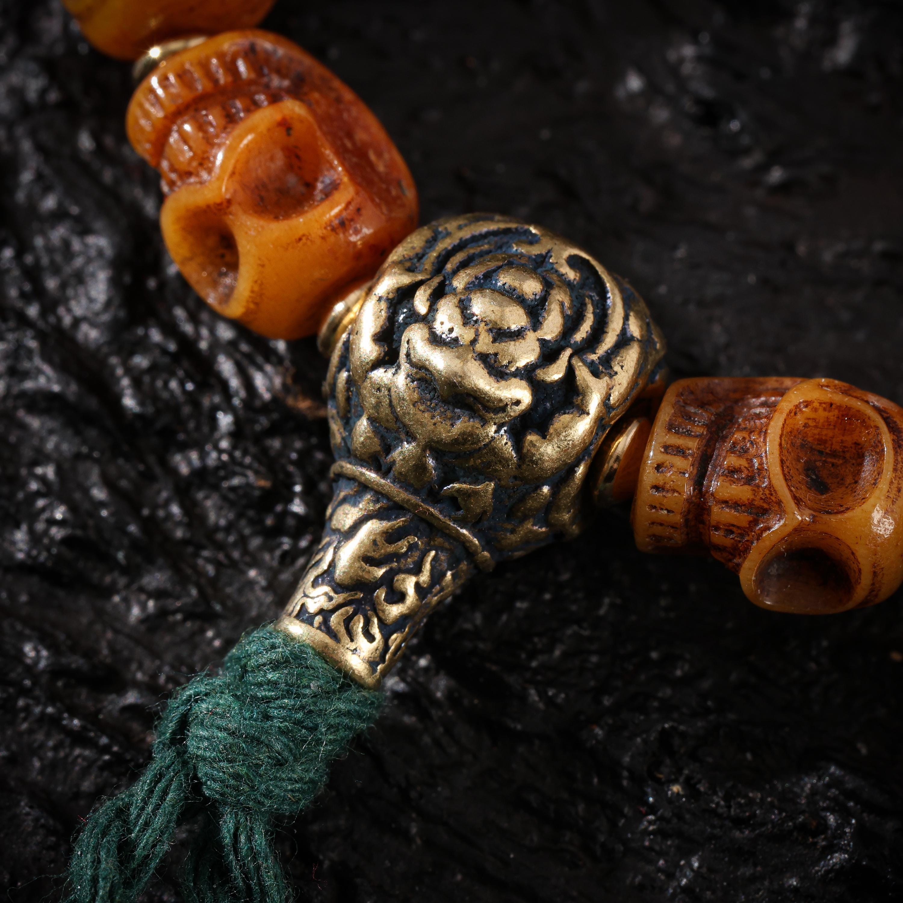 Yak Bone Skull Bracelet