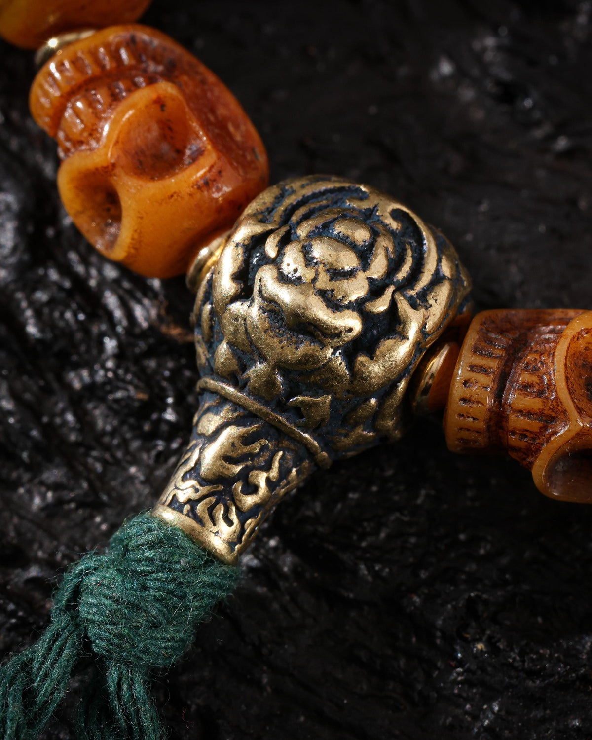 Yak Bone Skull Bracelet-6