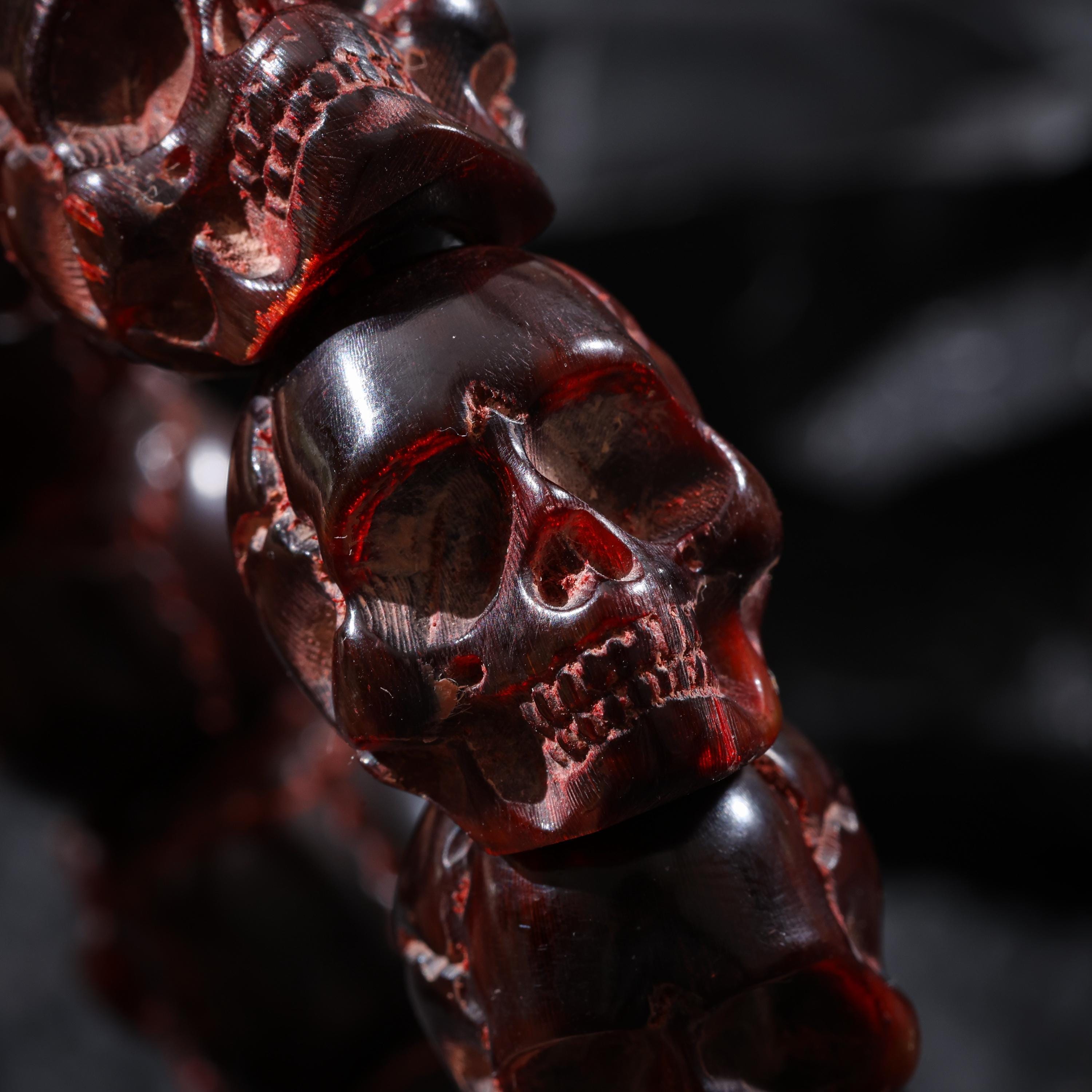 Red Skull Bone Bracelet