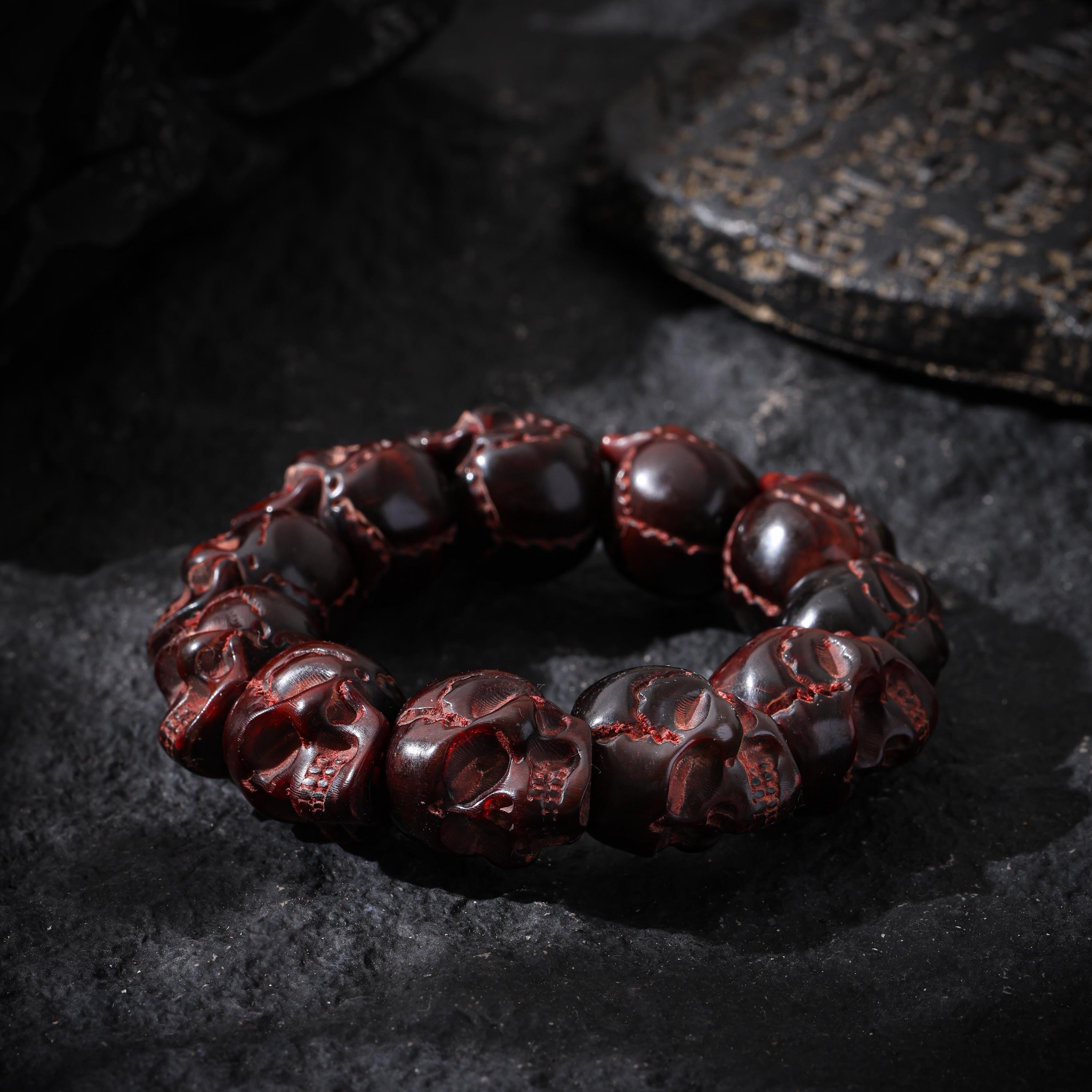 Red Skull Bone Bracelet