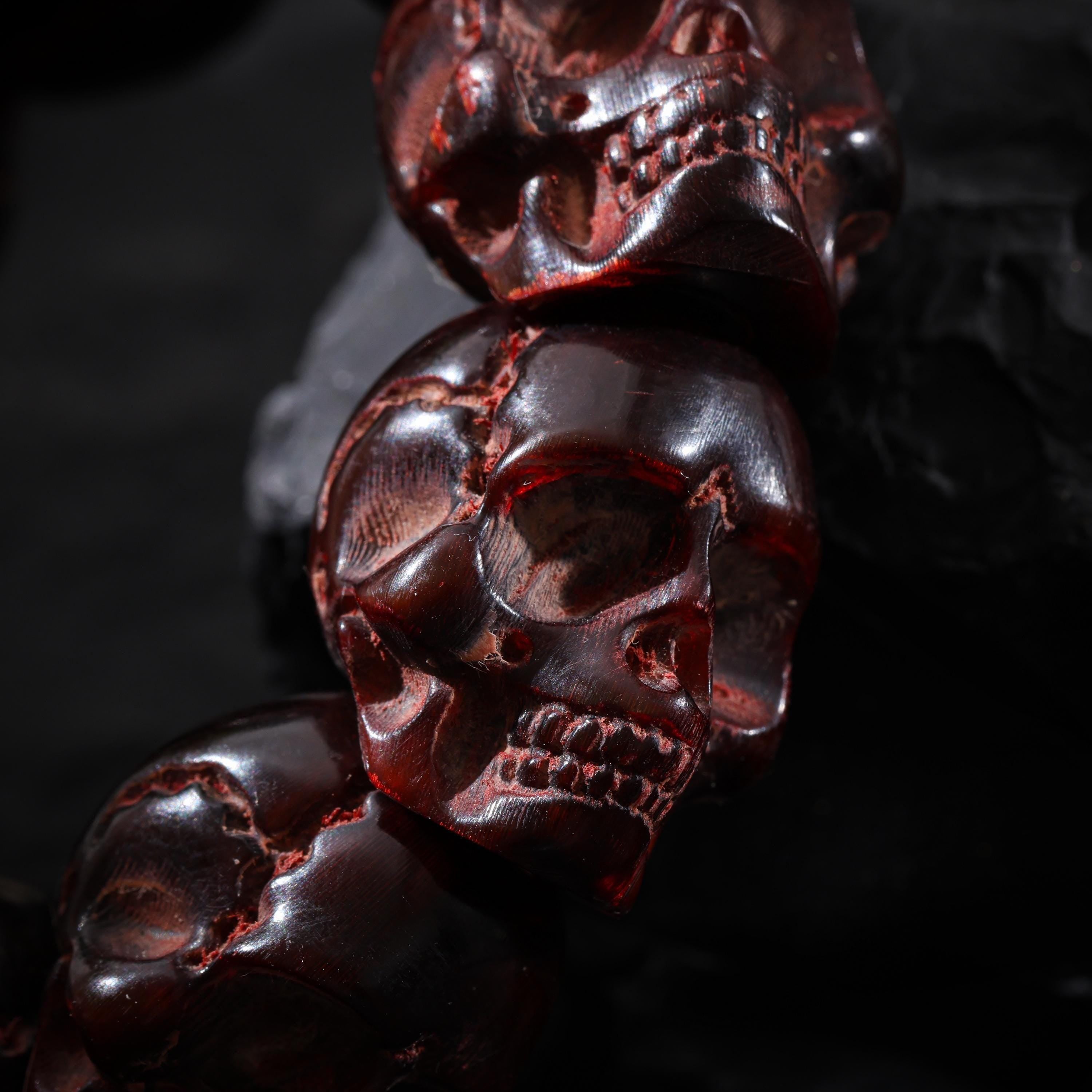 Red Skull Bone Bracelet