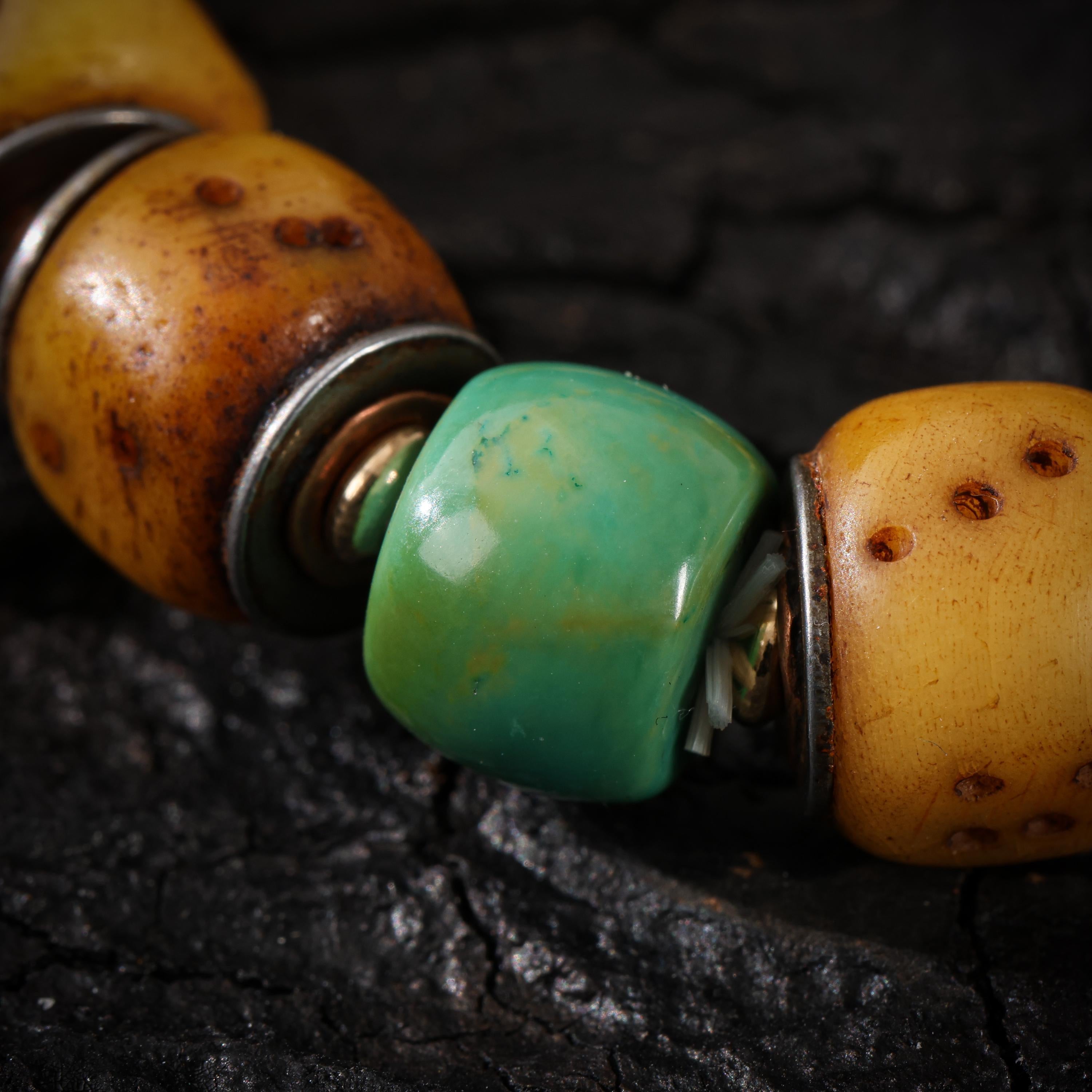 Bone Bracelet Turquoise Jewelry