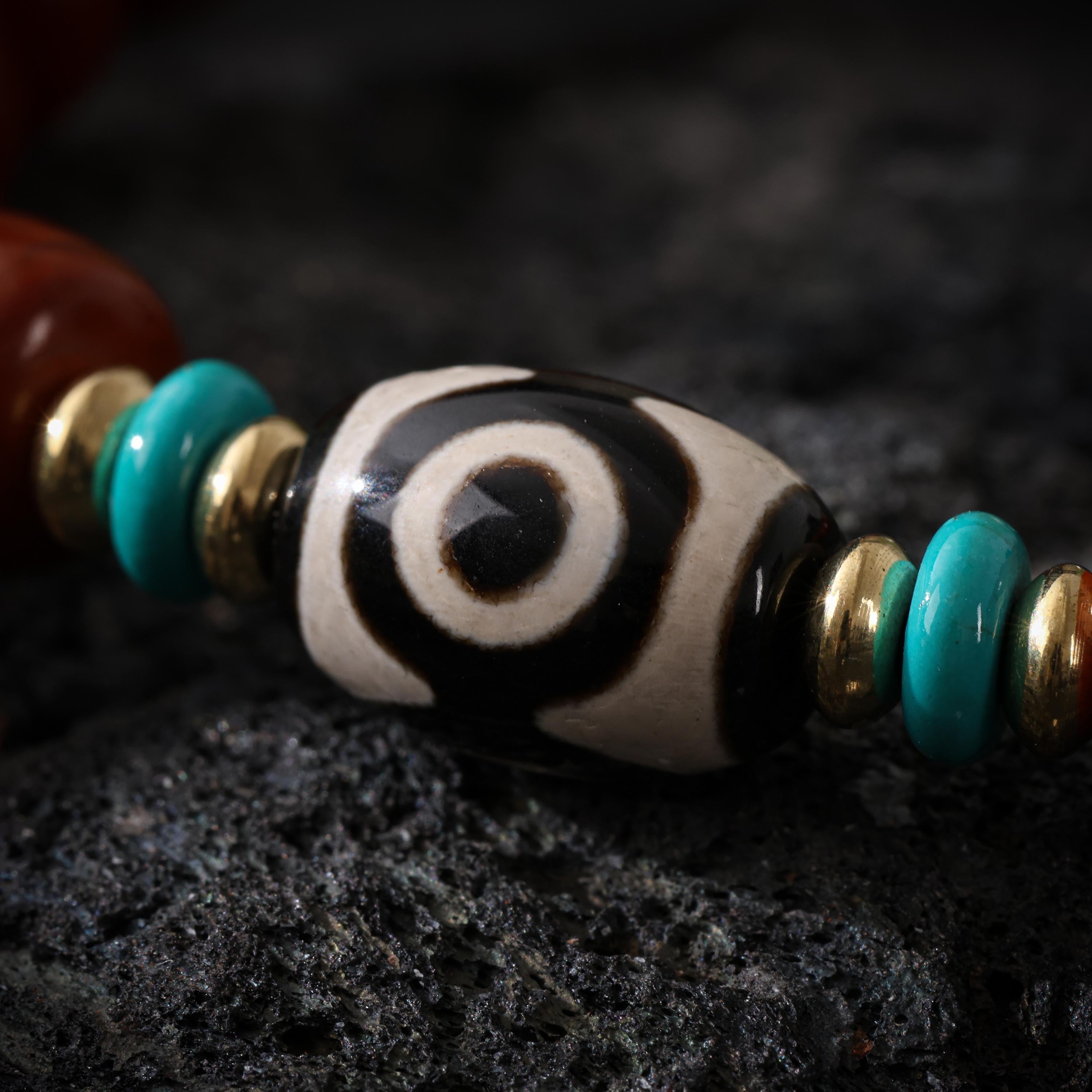 Bone Bracelet Turquoise Dzi Jewelry