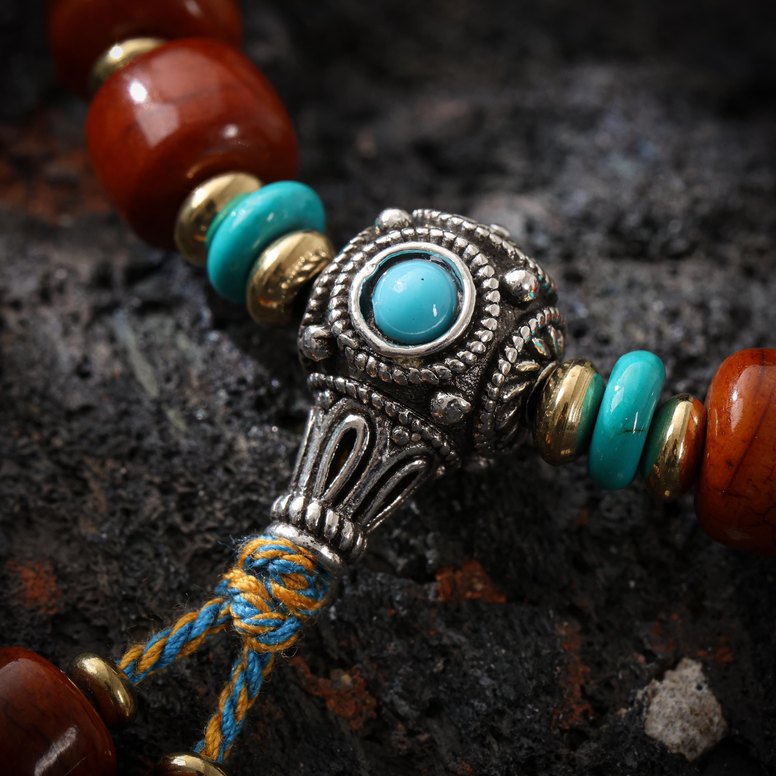 Bone Bracelet Turquoise Dzi Jewelry