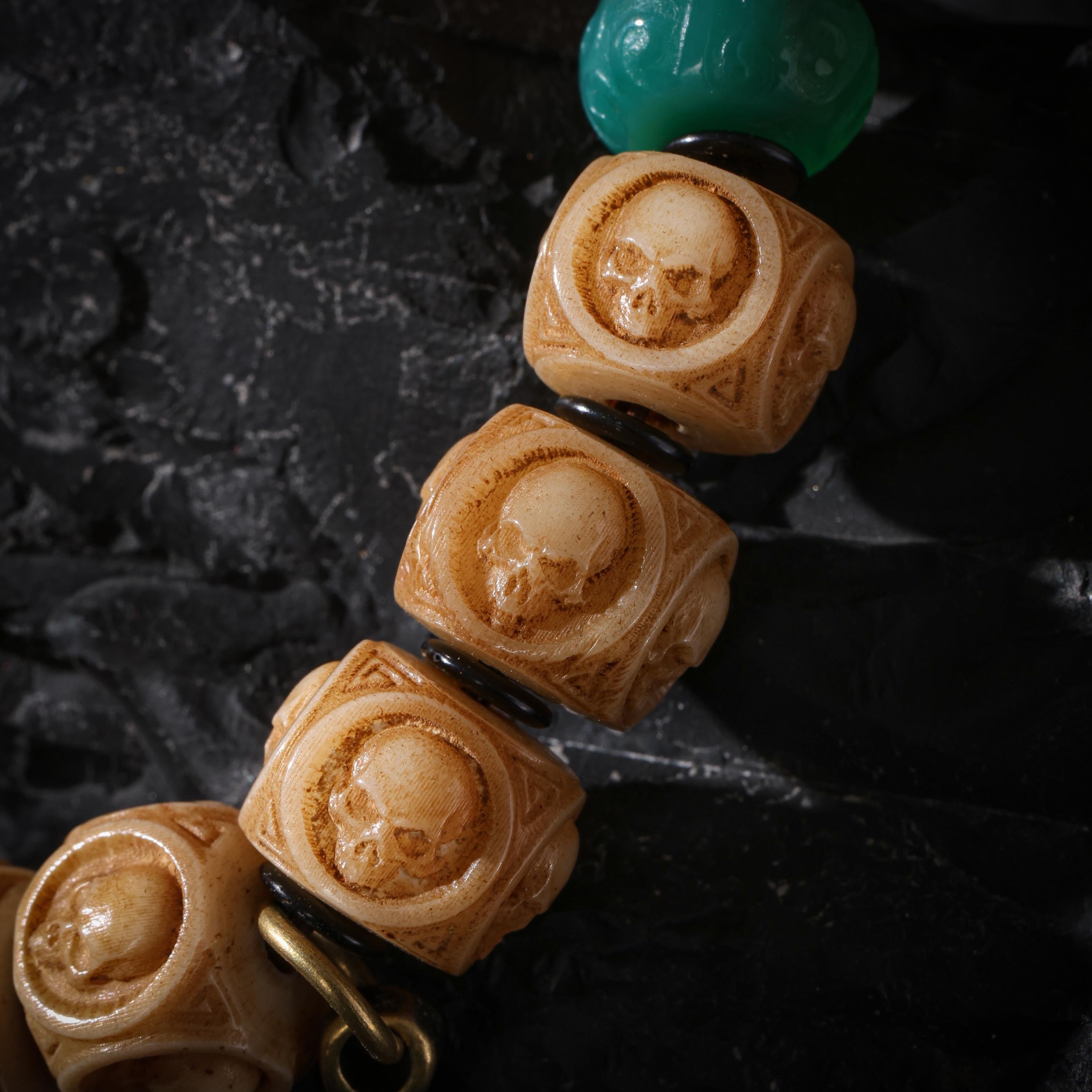 Yak Bone Skull Bracelet