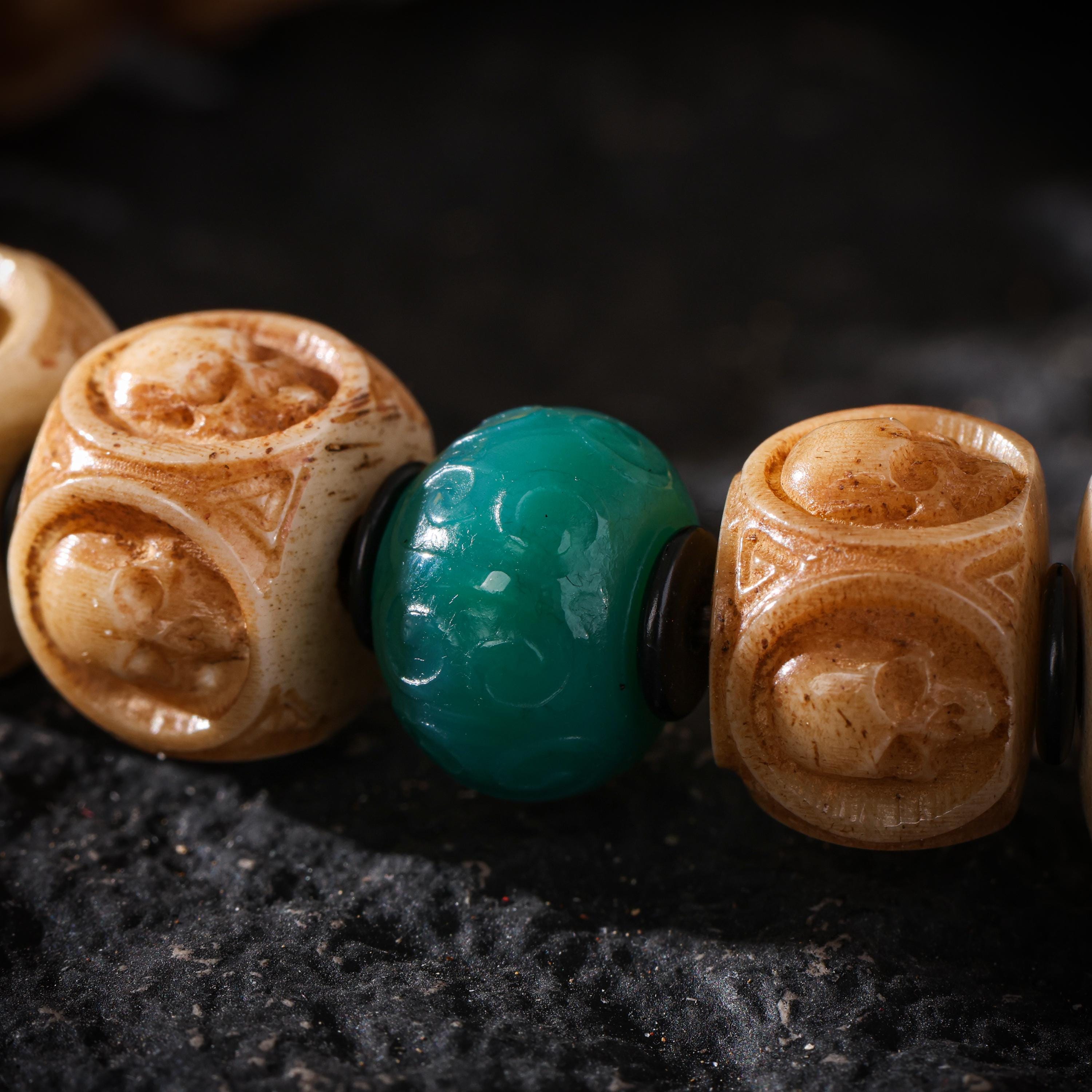 Yak Bone Skull Bracelet