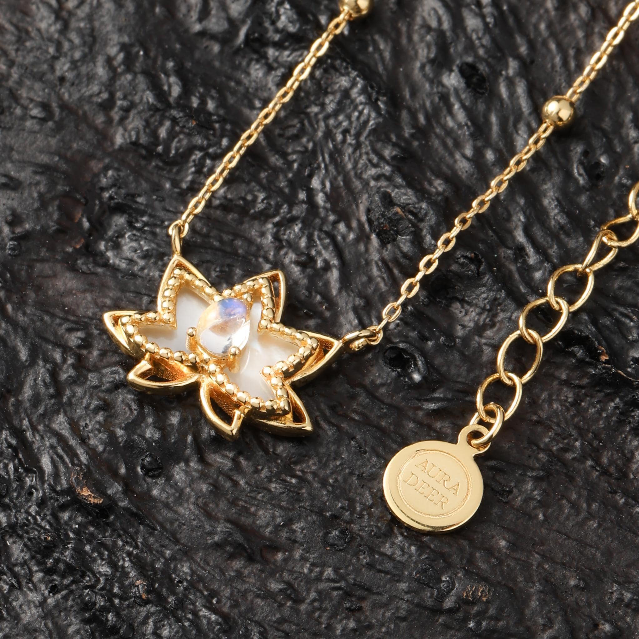 18K Gold-Plated Lotus Necklace