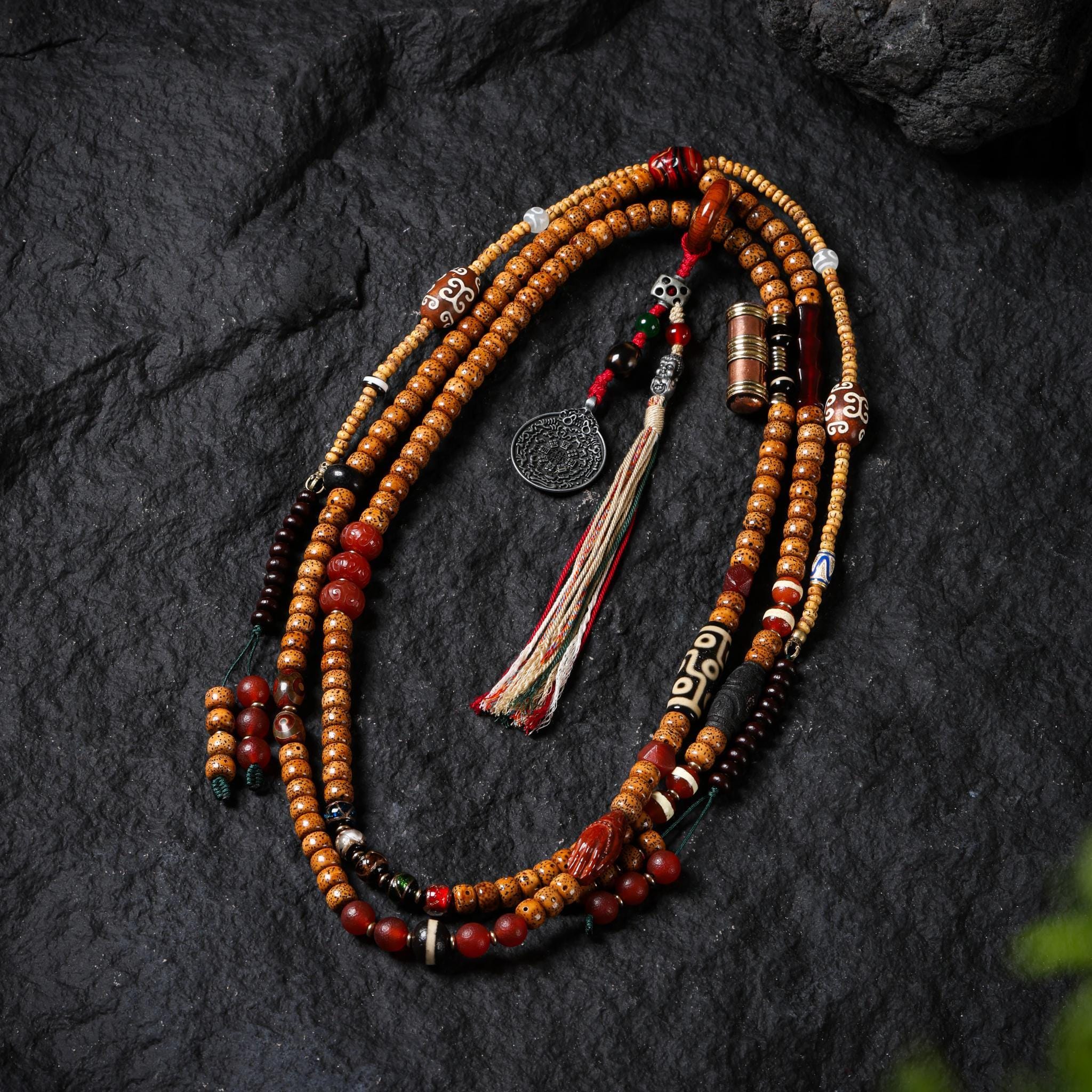 Bodhi seeds Necklace 108 Mala Beads