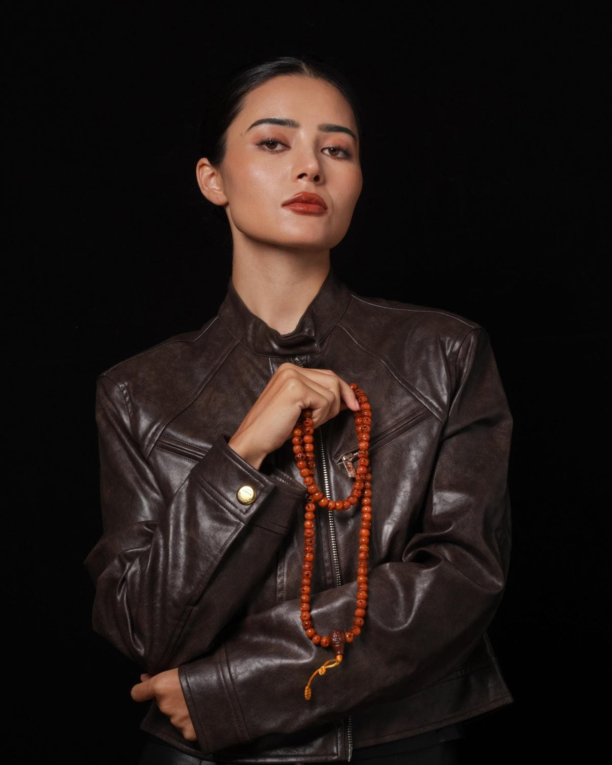 Bone Skull 108 Mala Necklace-11