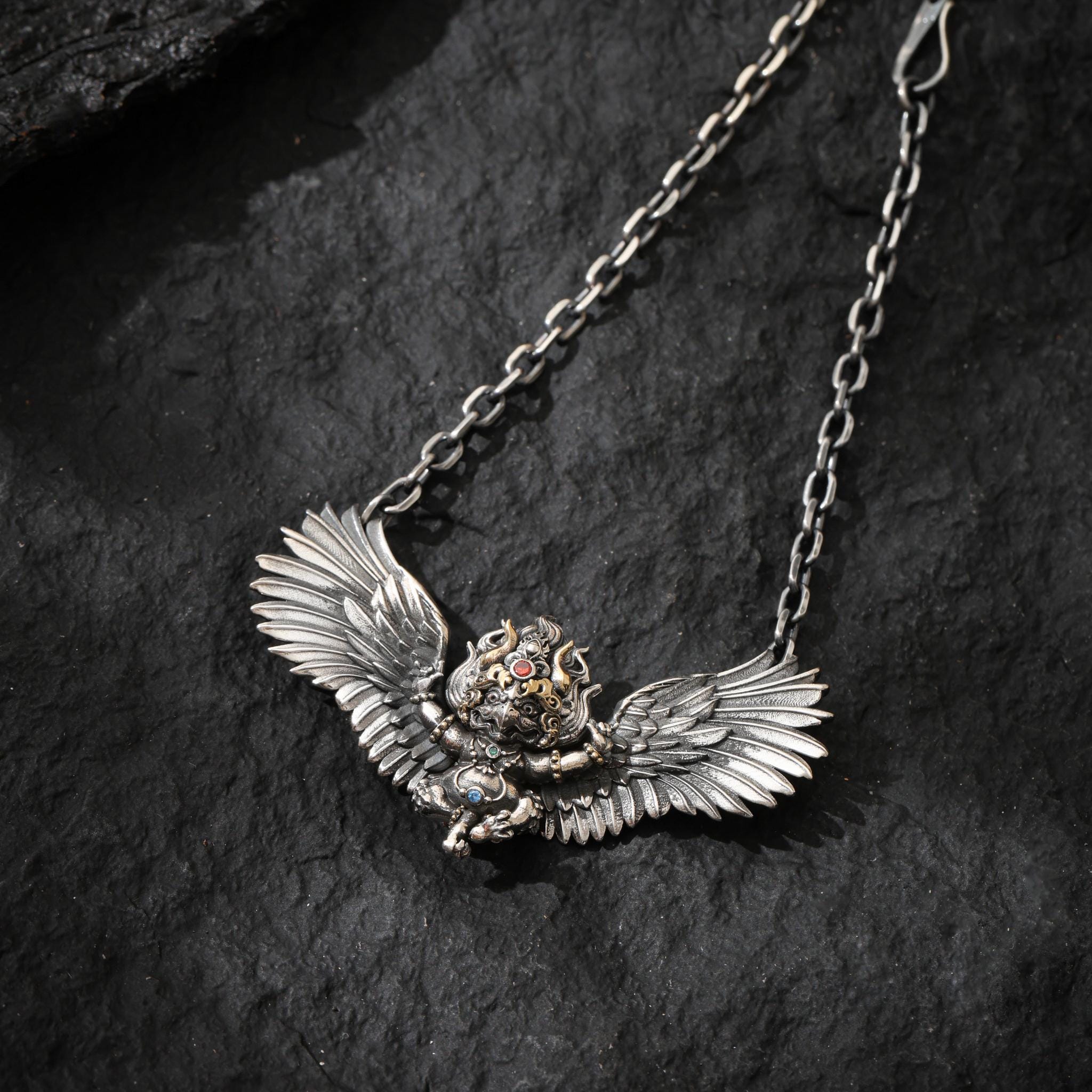 Tibetan Garuda Amulet Necklace
